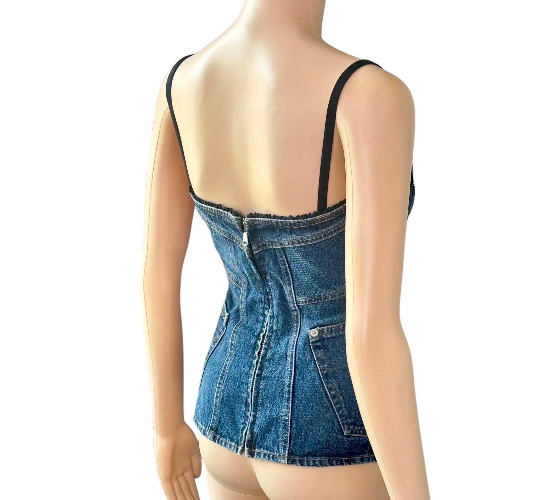 D&G by Dolce & Gabbana Corset Denim en vente 3