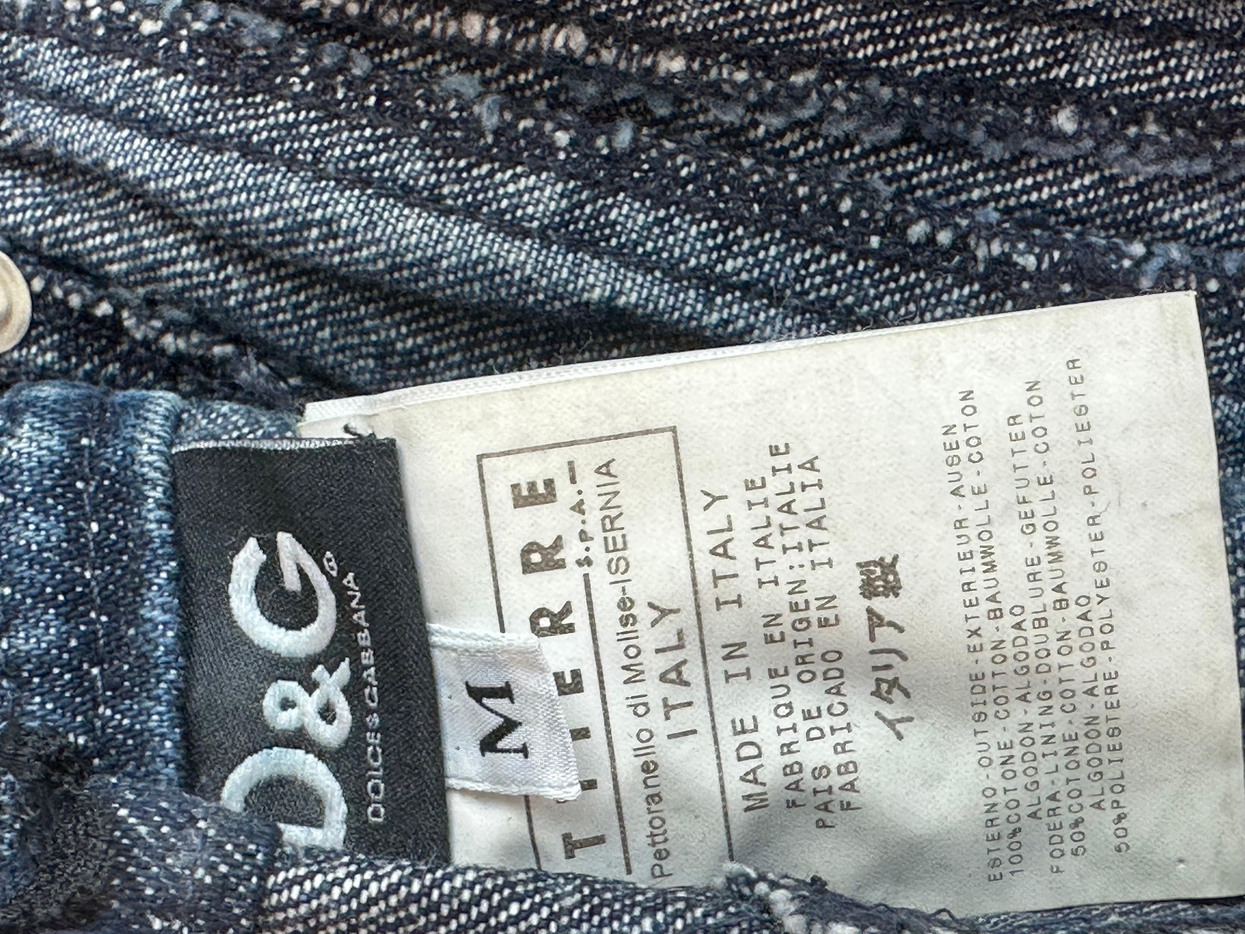 D&G by Dolce & Gabbana Corset Denim en vente 4