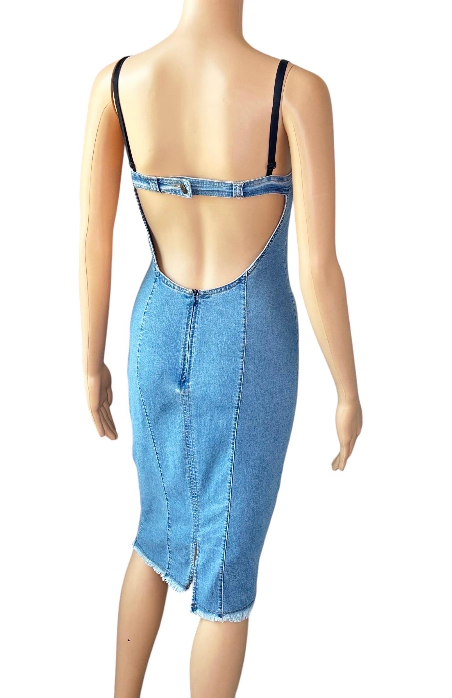 D&G by Dolce & Gabbana Denim Bodycon Dress For Sale 5