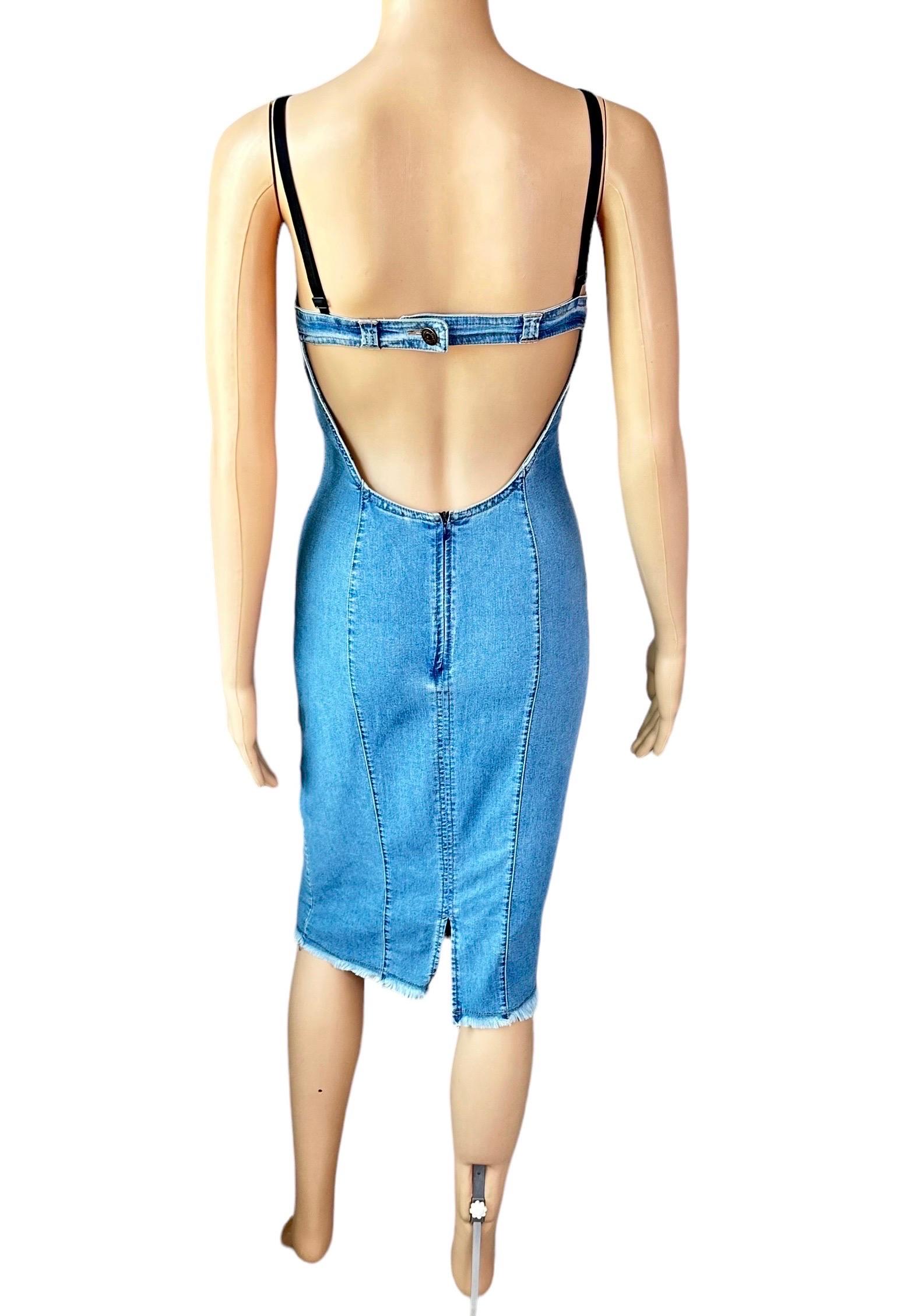 D&G by Dolce & Gabbana Denim Bodycon Dress For Sale 6