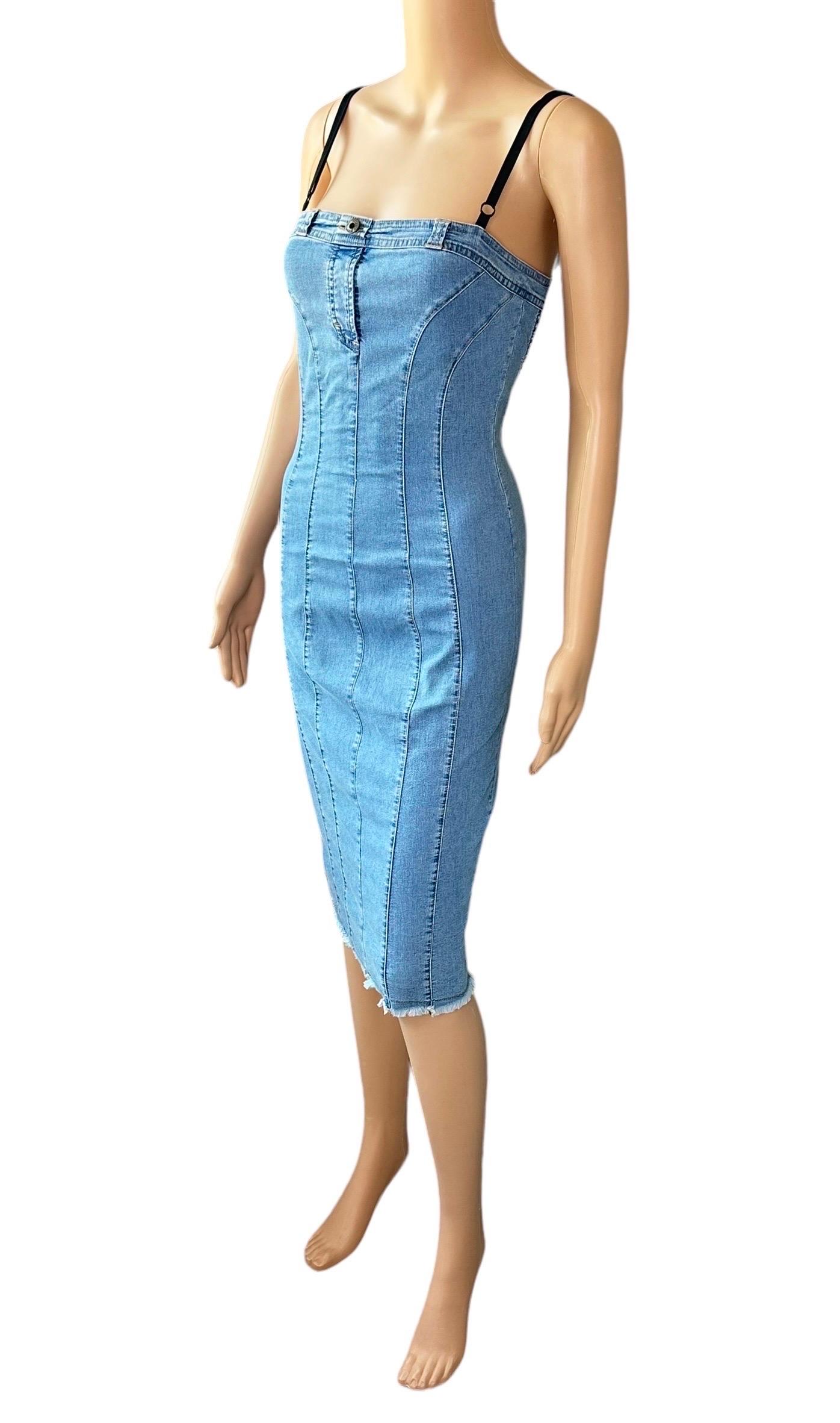 D&G by Dolce & Gabbana Denim Bodycon Dress For Sale 7