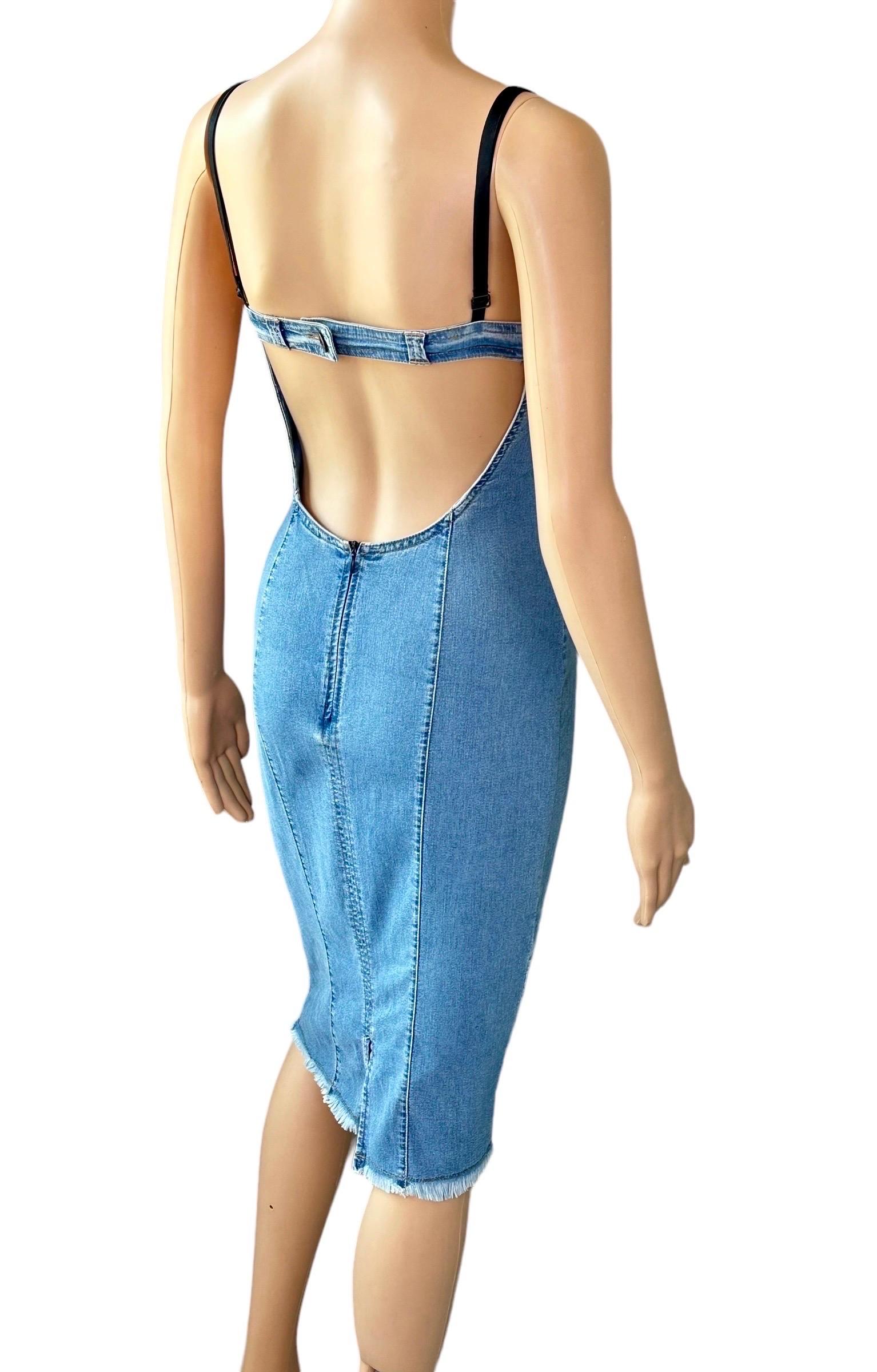 D&G by Dolce & Gabbana Denim Bodycon Dress For Sale 8