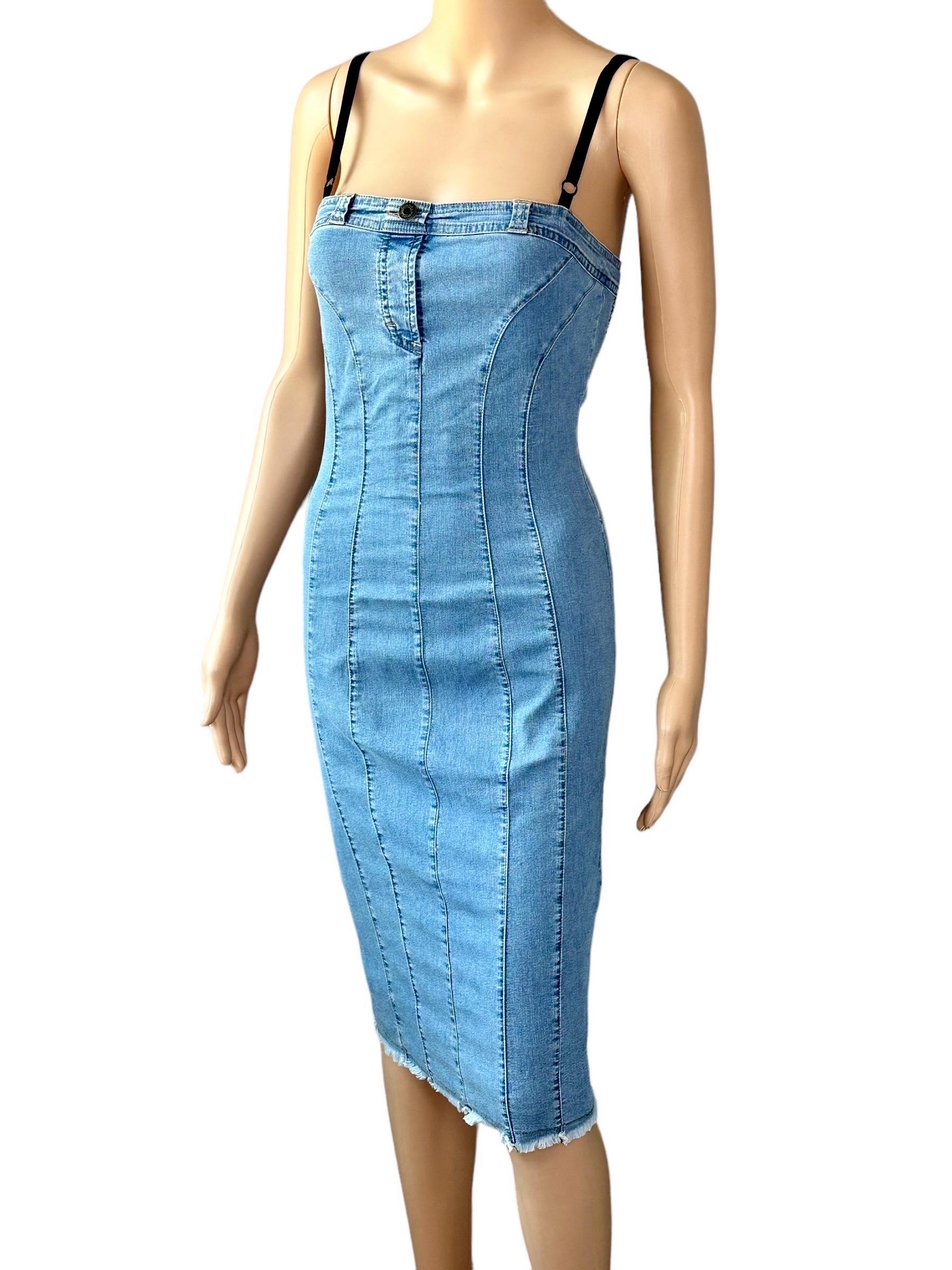 Women's D&G by Dolce & Gabbana Denim Bodycon Dress For Sale