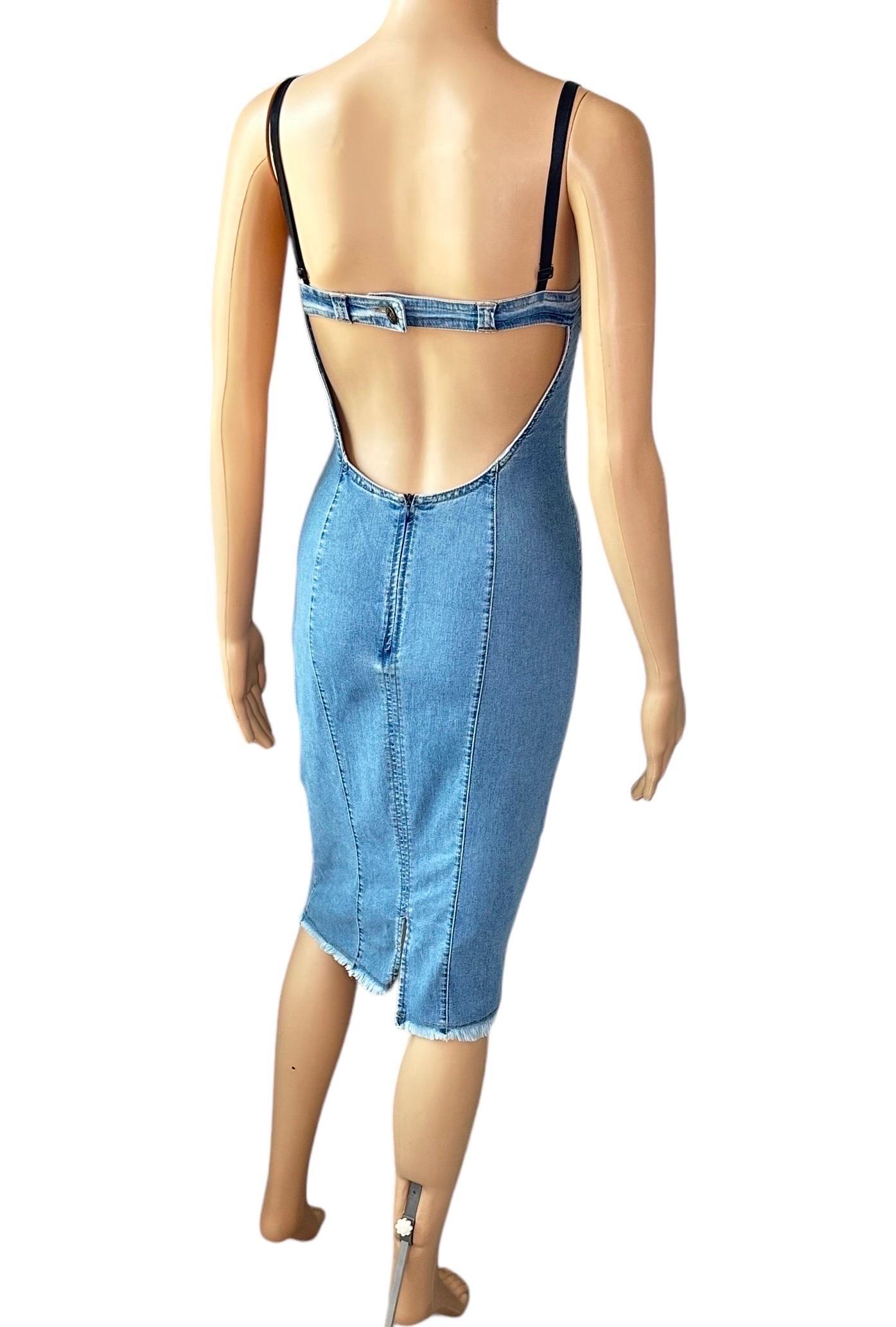 D&G by Dolce & Gabbana Denim Bodycon Dress For Sale 1