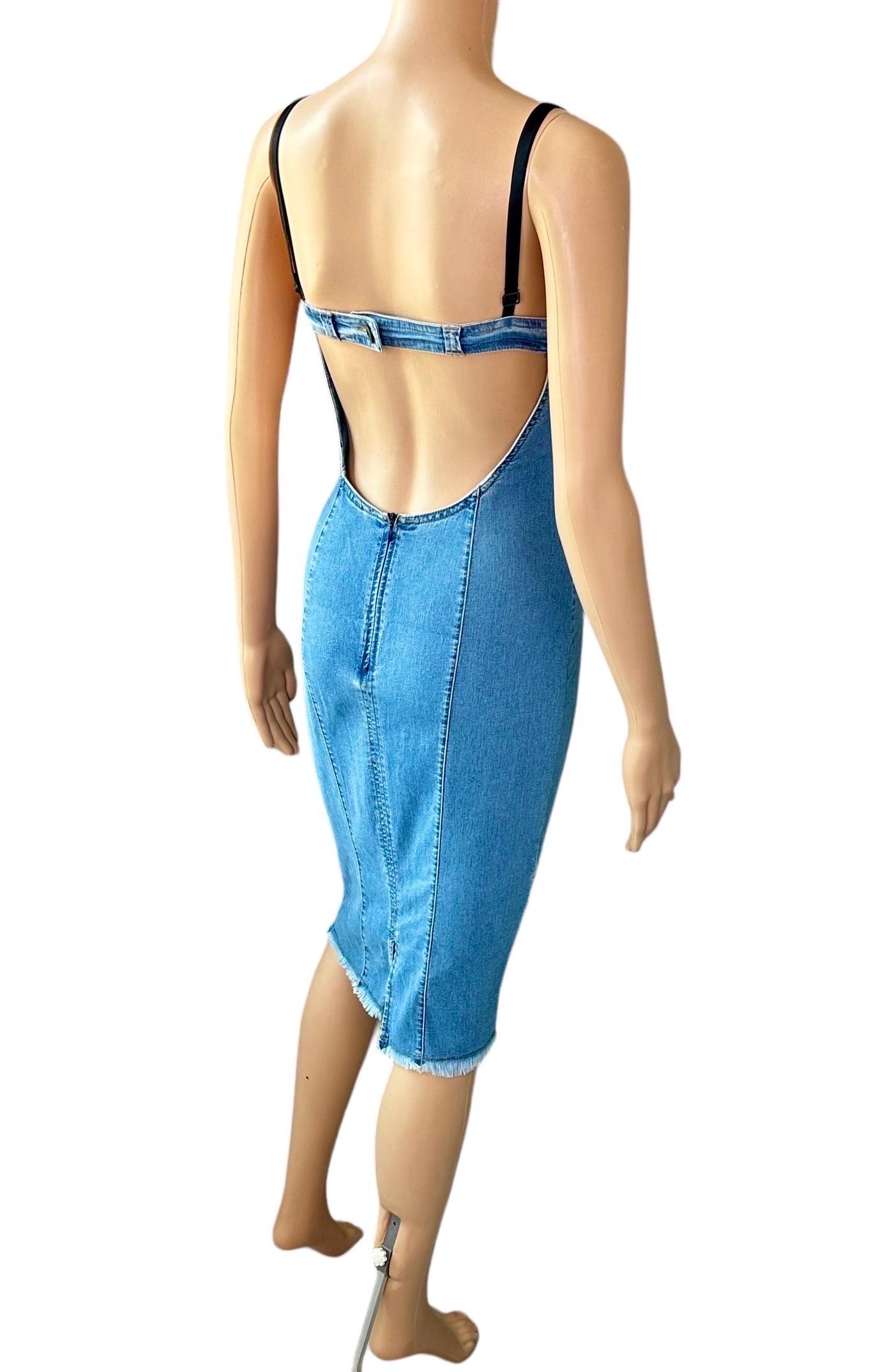 D&G by Dolce & Gabbana Denim Bodycon Dress For Sale 3