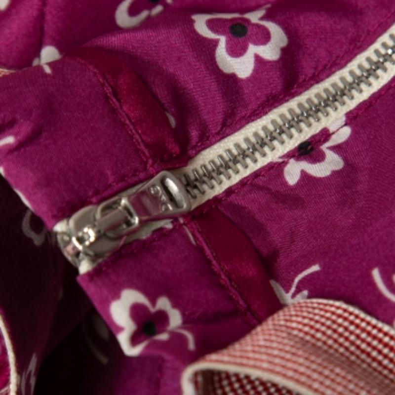 D&G by Dolce & Gabbana Rosa bedruckter Seidenminirock S im Angebot 1