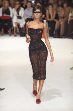 D&G by Dolce & Gabbana Ruched Silk Bustier Dress — Referencing S/S 2001 Runway