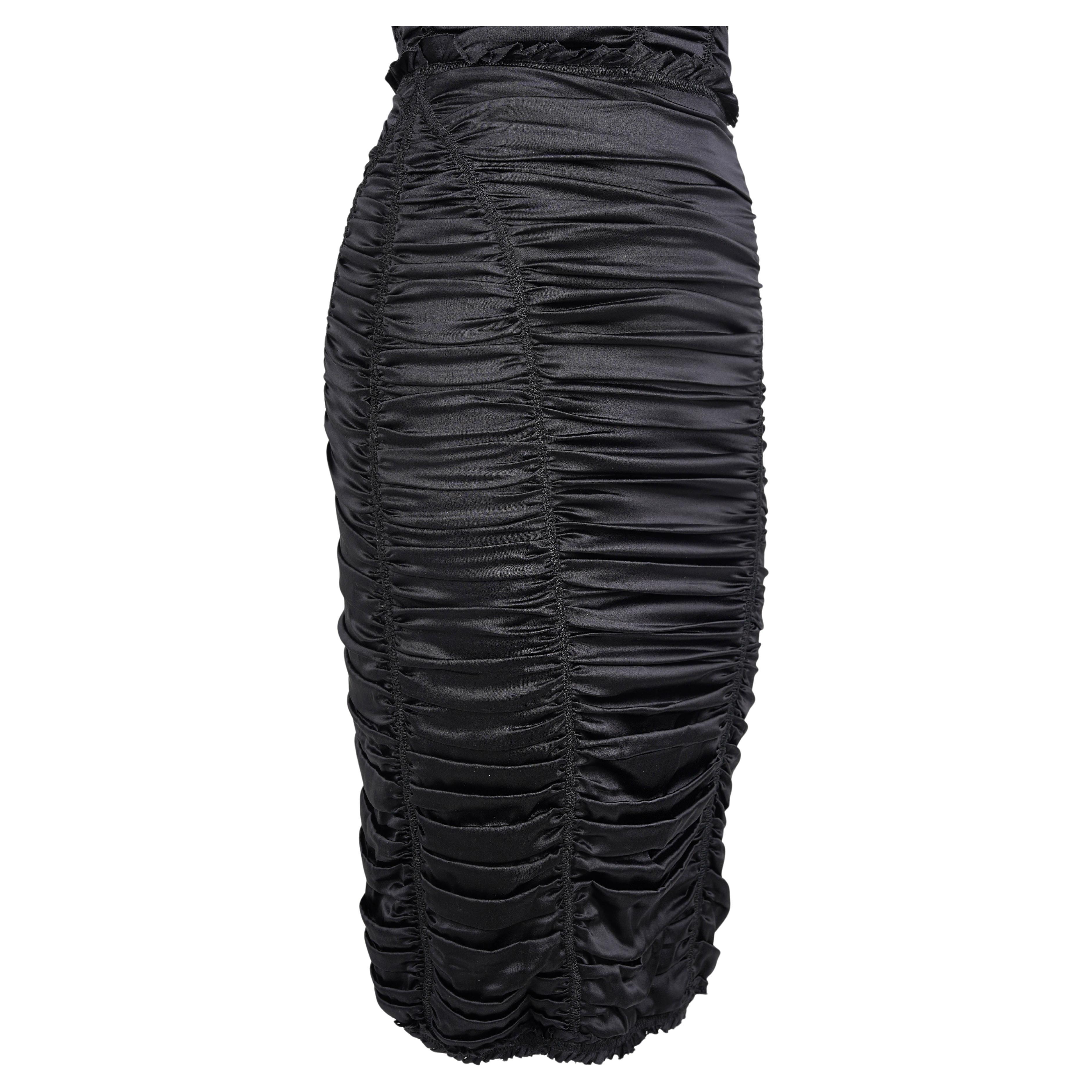 D&G by Dolce & Gabbana Gerafftes Bustierkleid aus Seide - Bezug auf den Laufsteg S/S 2001 im Angebot 1