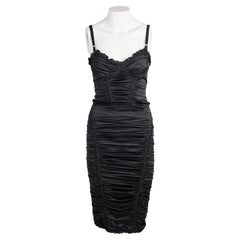 D&G by Dolce & Gabbana Gerafftes Bustierkleid aus Seide - Bezug auf den Laufsteg S/S 2001