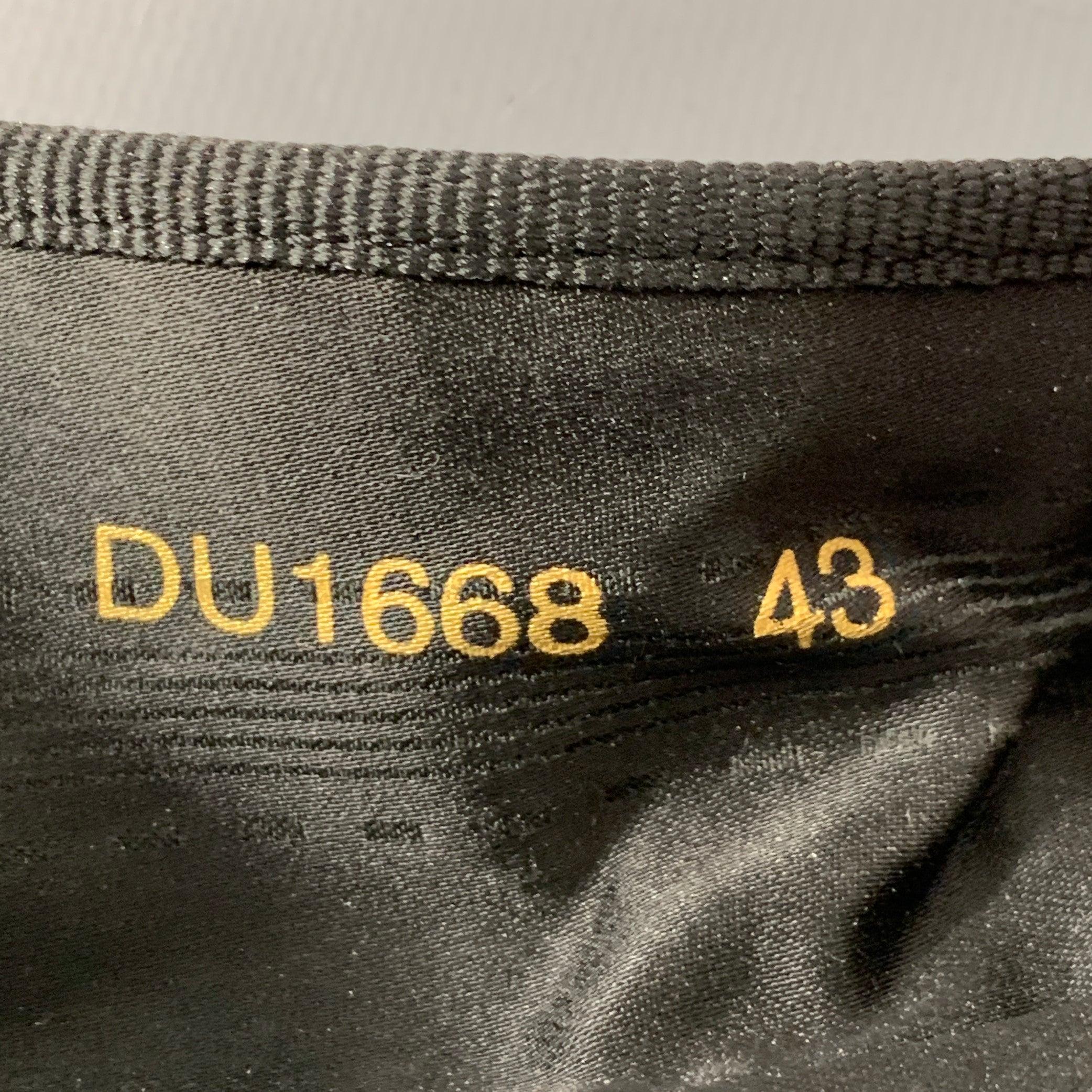 D&G by DOLCE & GABBANA Size 10 Black Orange Circles Velvet Slip On Loafers For Sale 4