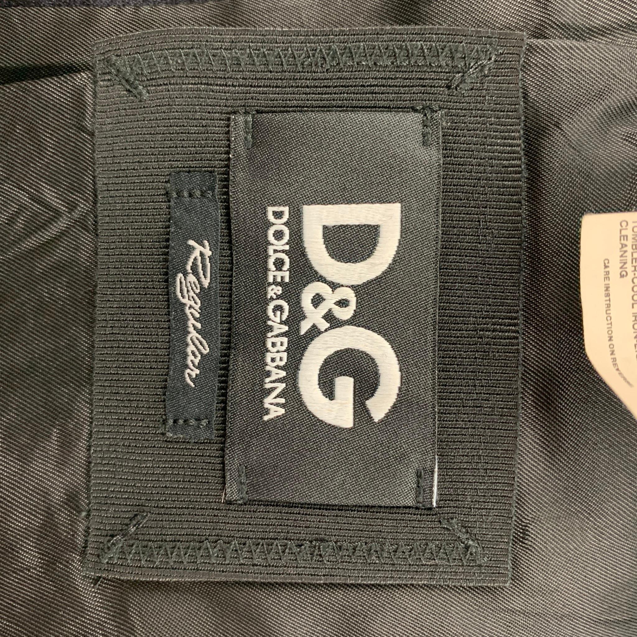 D&G by DOLCE & GABBANA Size 36 Black Jacquard Acetate Blend Sport Coat 4