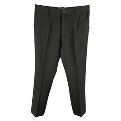 D&G by DOLCE & GABBANA Size 36 Black Wool Tuxedo Dress Pants
