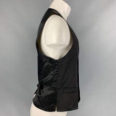 D&G by DOLCE & GABBANA Size 38 Black Silk Blend Vest