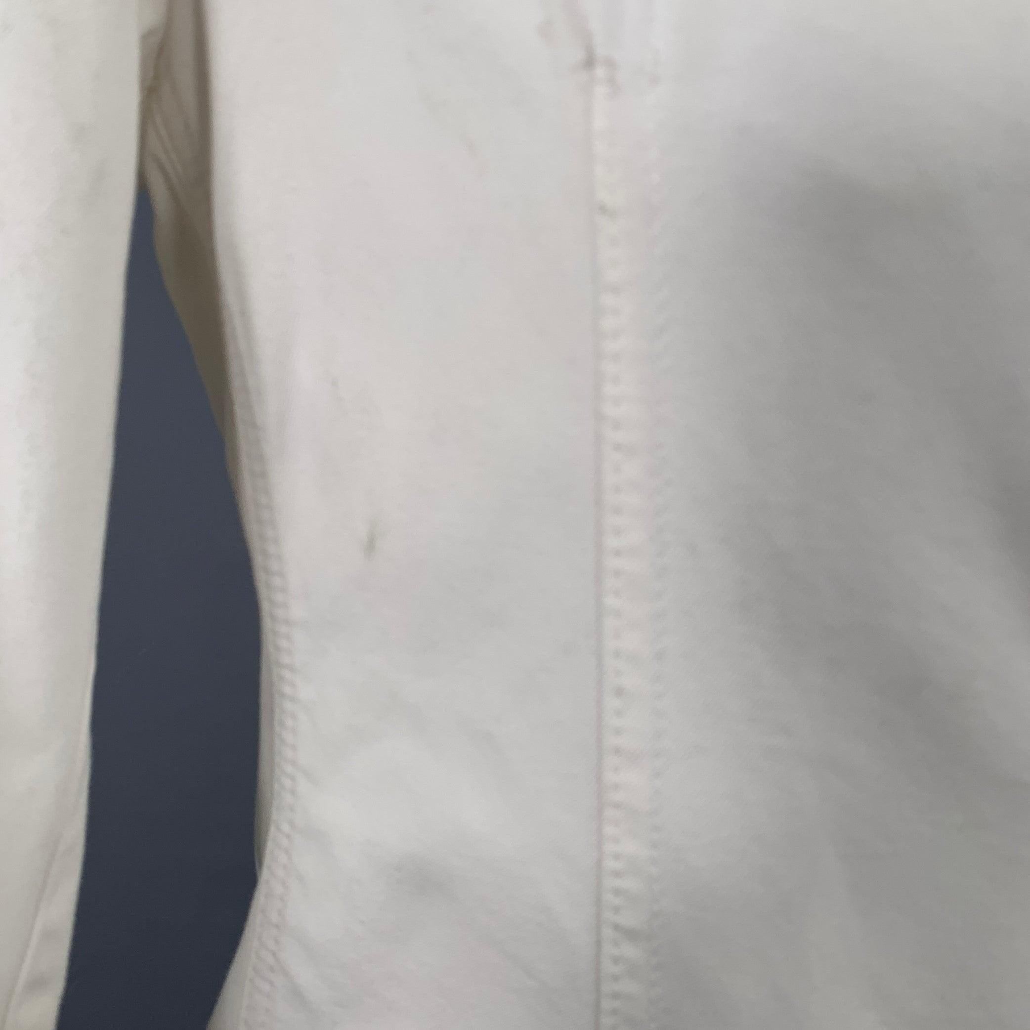 D&G by DOLCE & GABBANA Größe 38 Weiße Baumwolljacke mit Spitzenrevers aus Baumwolle im Angebot 1