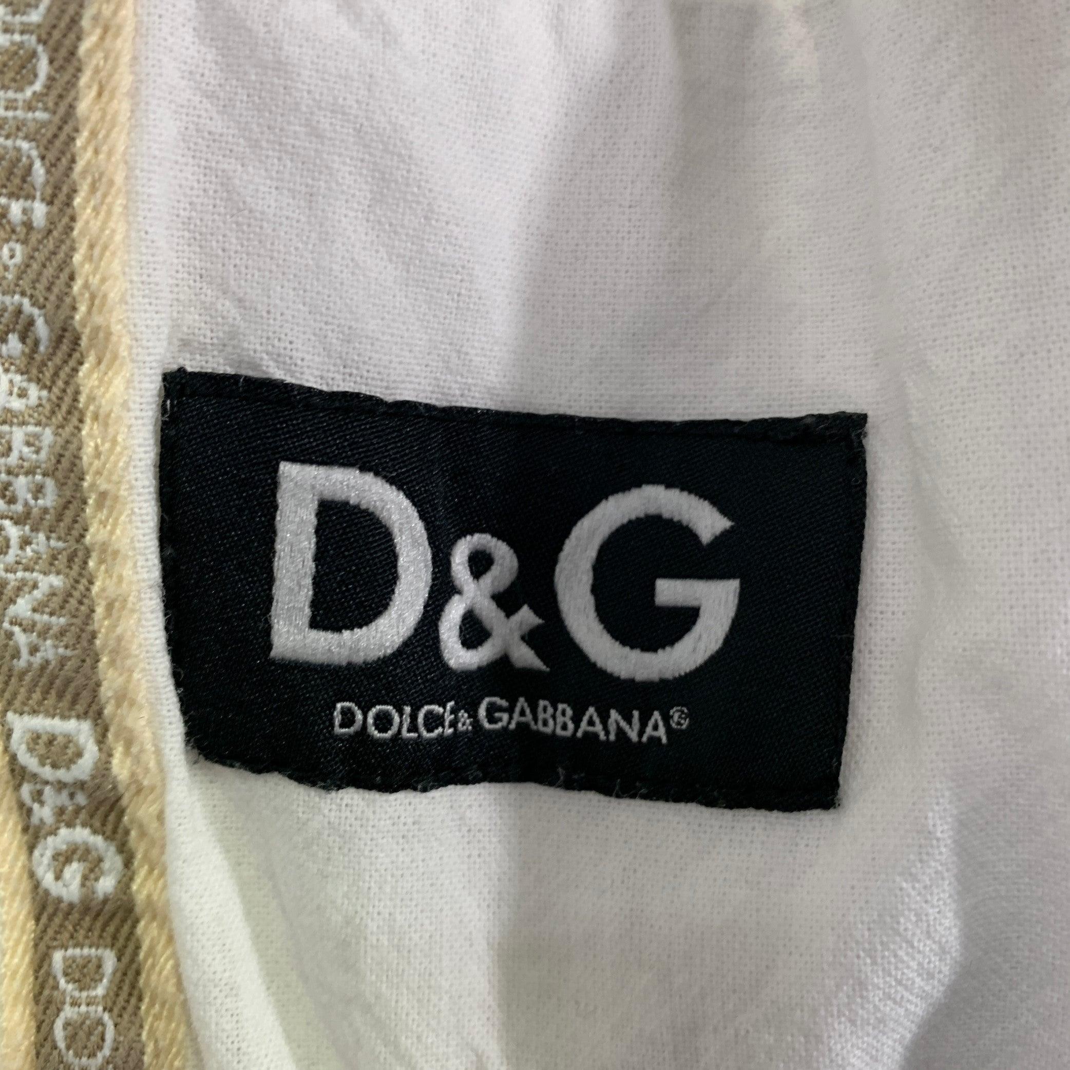 D&G by DOLCE & GABBANA Größe 38 Weiße Baumwolljacke mit Spitzenrevers aus Baumwolle im Angebot 3