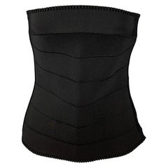 D&G by DOLCE & GABBANA - Haut bustier en polyamide noir, taille 4