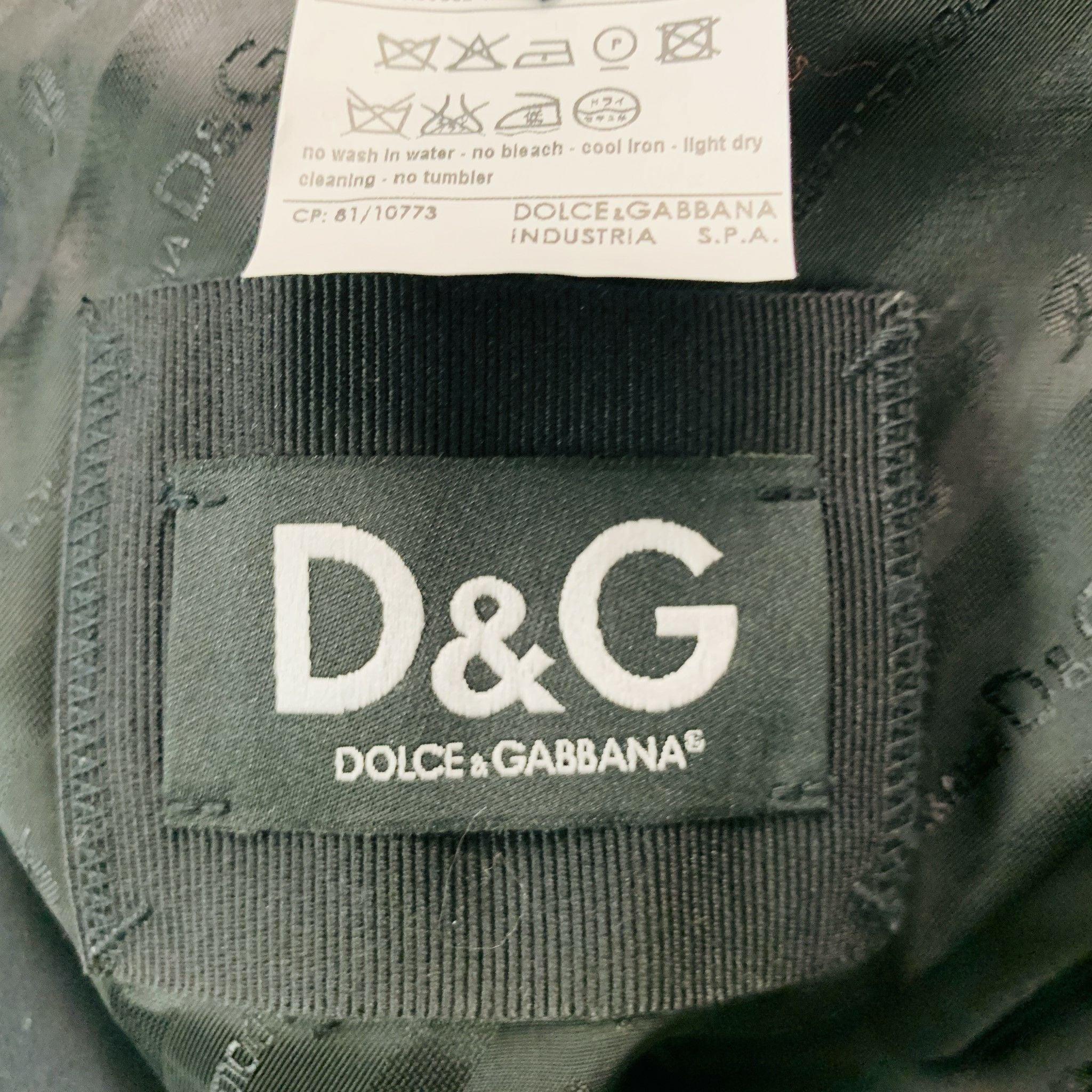 D&G by DOLCE & GABBANA Size 40 Black White Solid Cotton Blend Sport Coat For Sale 3