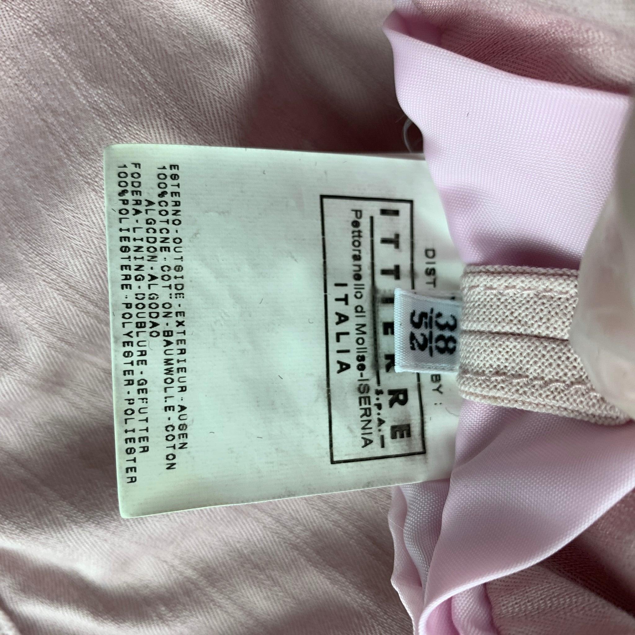 D&G by DOLCE & GABBANA - Manteau de sport à revers en coton à rayures roses, taille 42 en vente 2