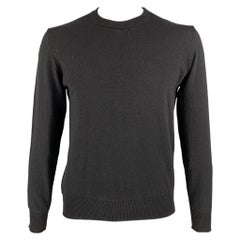 D&G by DOLCE & GABBANA Talla 44 Punto negro Lana y  Jersey acrílico de cuello redondo