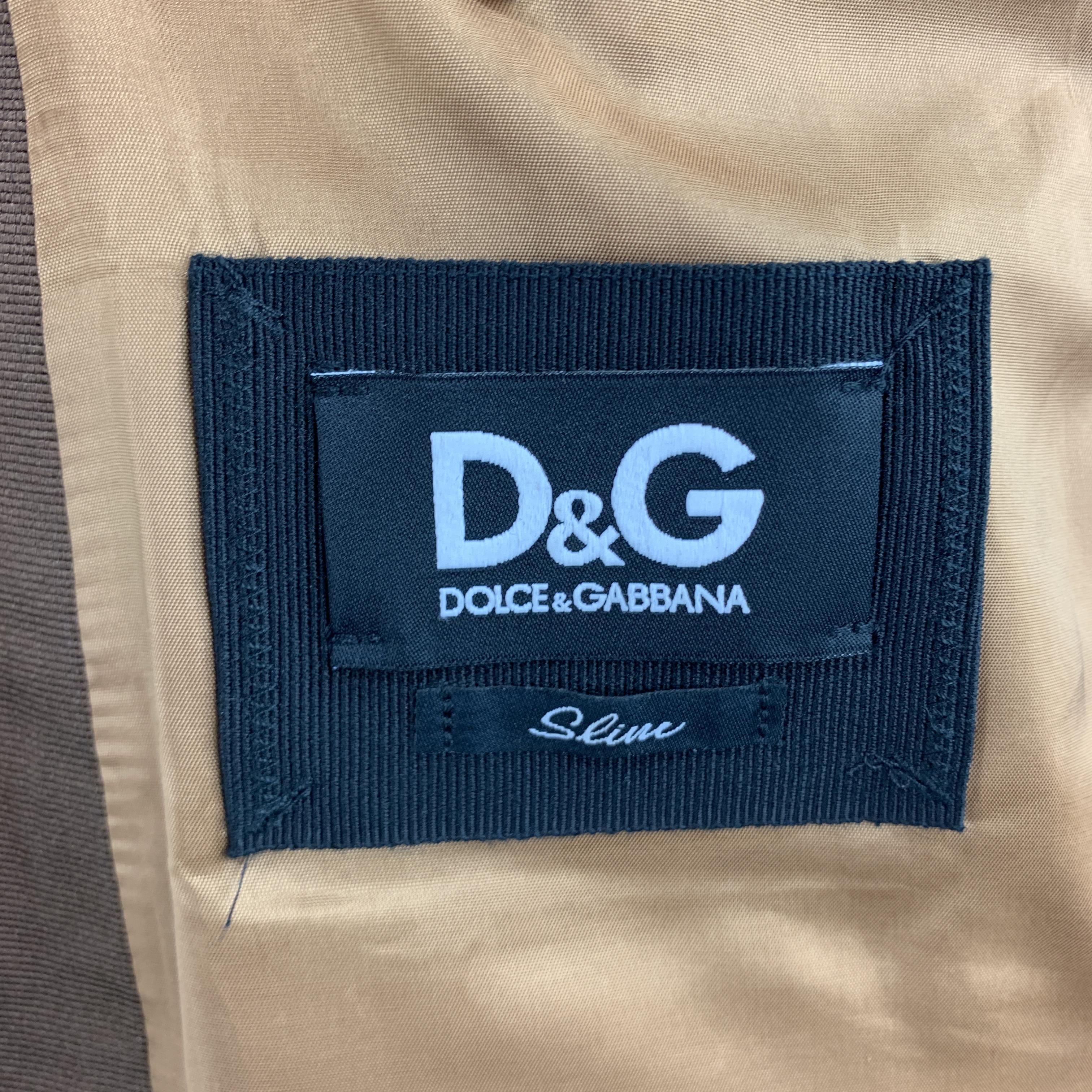 D&G by DOLCE & GABBANA Size 46 Copper Velvet Shawl Collar Dinner Jacket Sport Co 2
