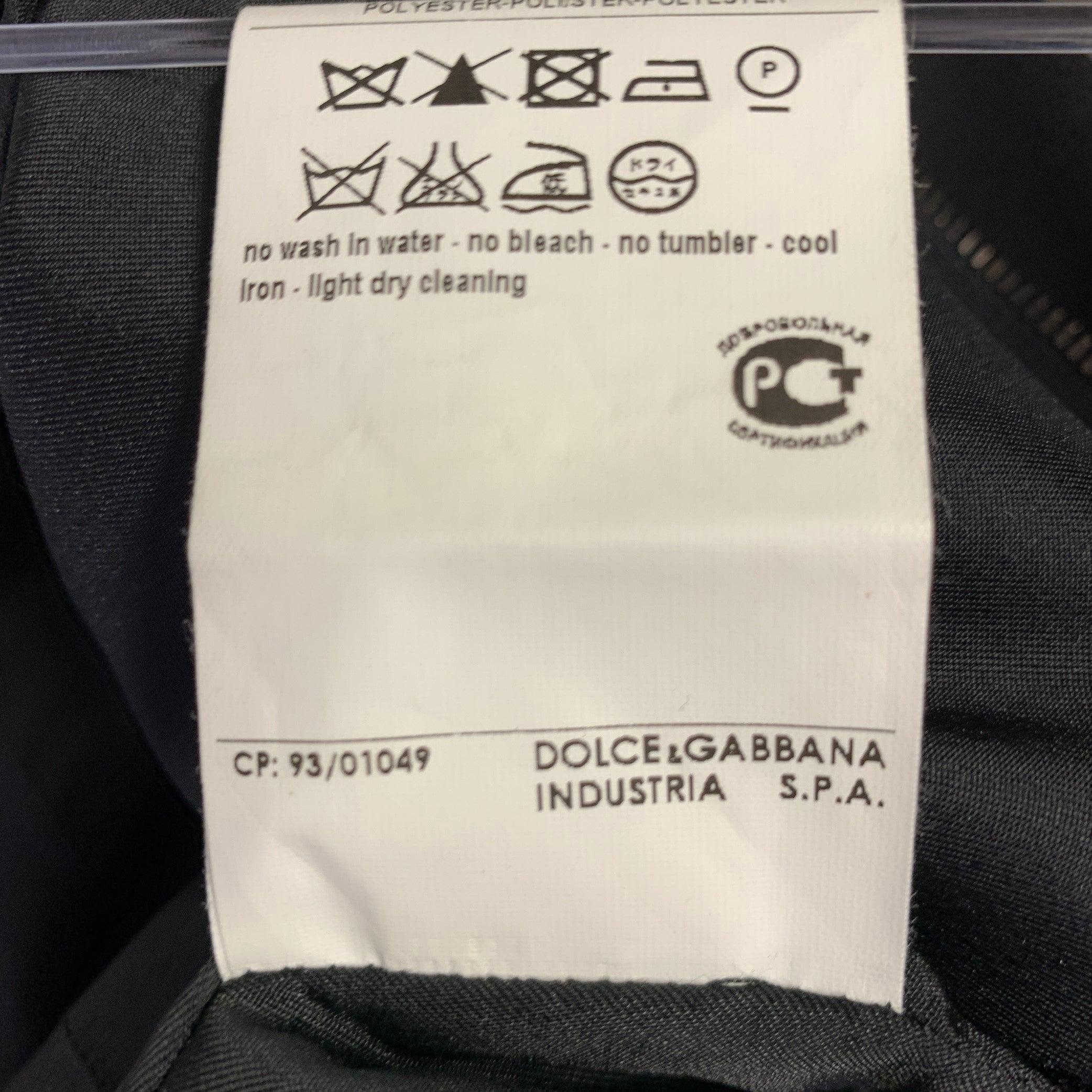 D&G by DOLCE & GABBANA Size 6 Black Crepe Back Zip Dress 2