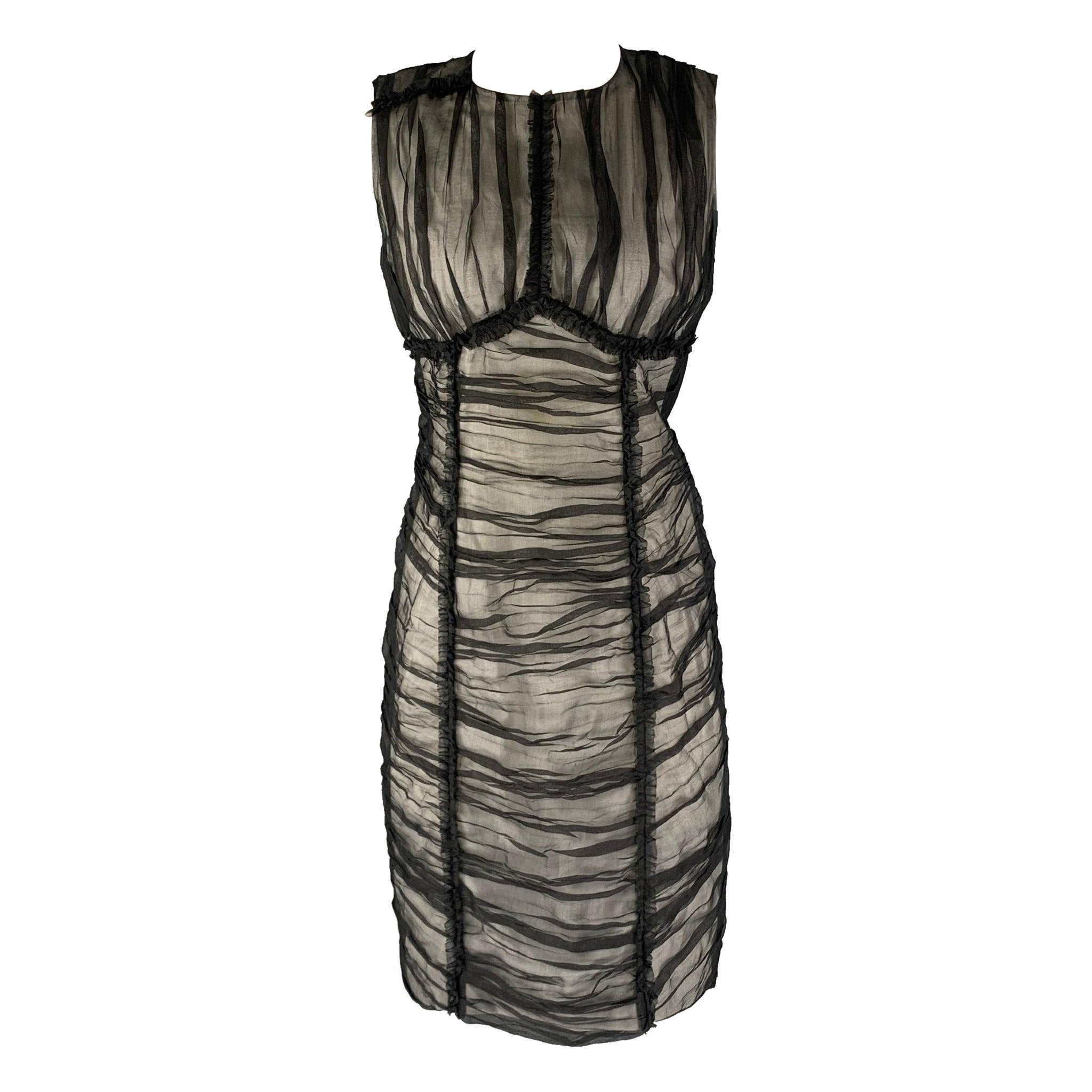 D&G by DOLCE & GABBANA Taglia 8 Abito a Maglia in Nylon Nero increspato in vendita