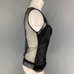 D&G by DOLCE & GABBANA Size 8 Black Silk Blend Dress Top