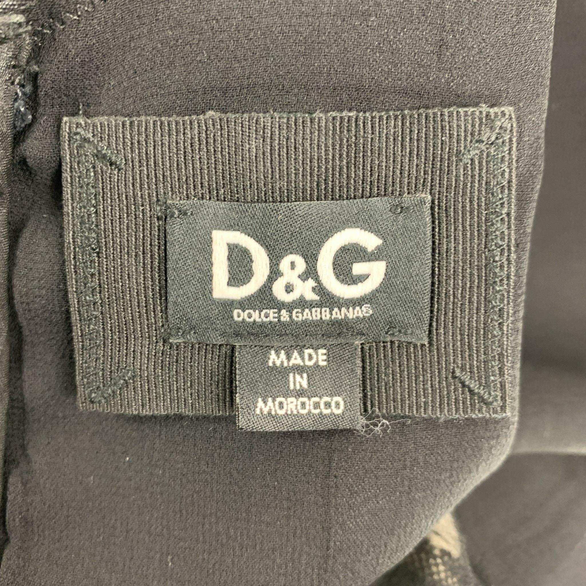 D&G by DOLCE & GABBANA Size 8 Black White Polyamide Blend Bustier Dress Top For Sale 1