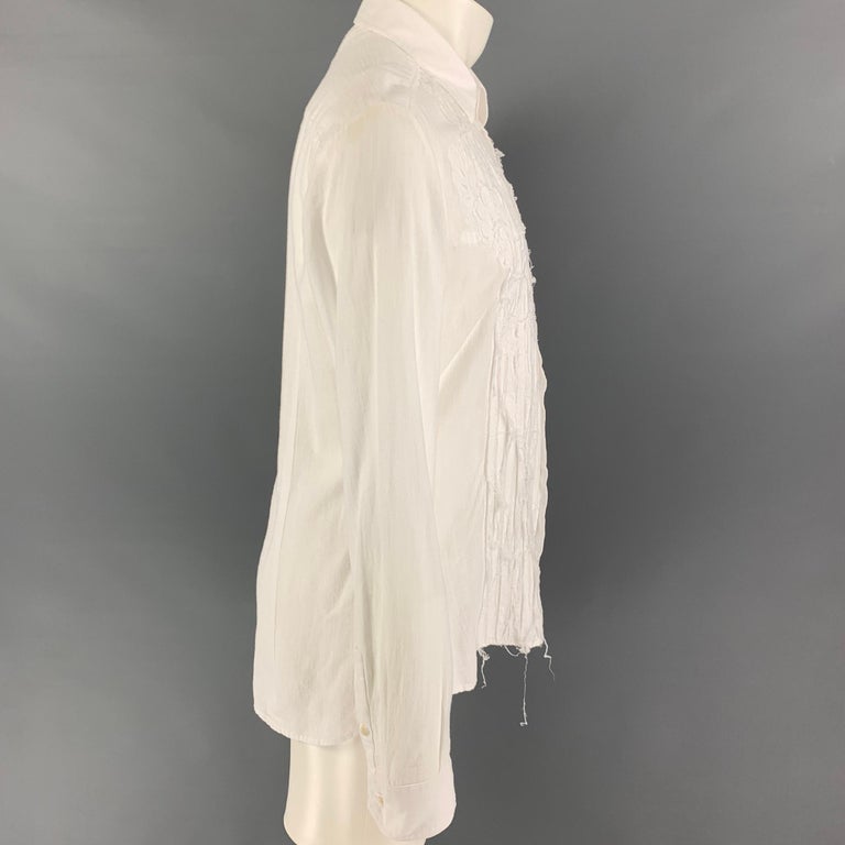 Dolce & Gabbana White Cotton Long Sleeves Collared Top Shirt main image 1