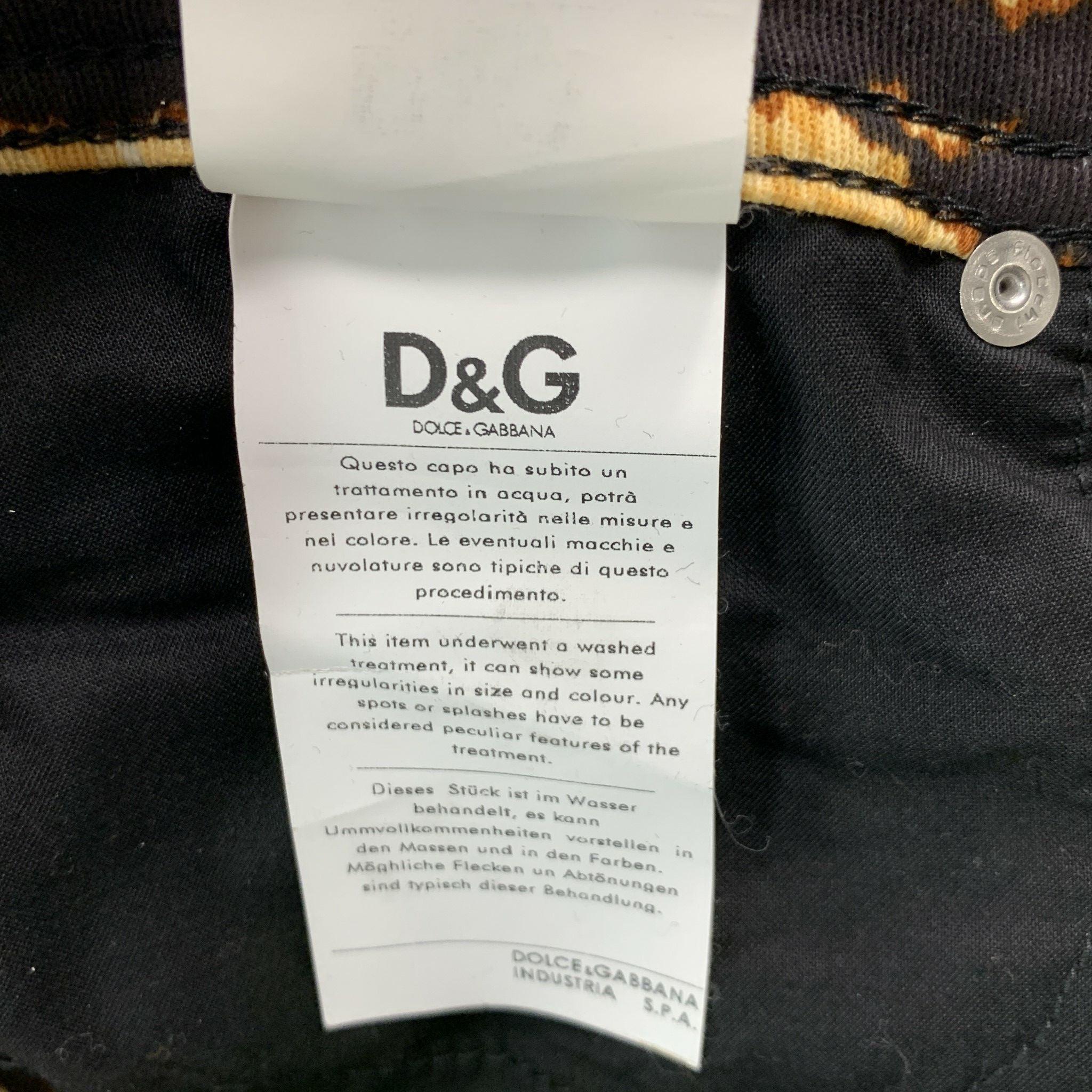 D&G by DOLCE & GABBANA Taille XS Brown Gold Cotton Blend Jupe Sets en vente 6