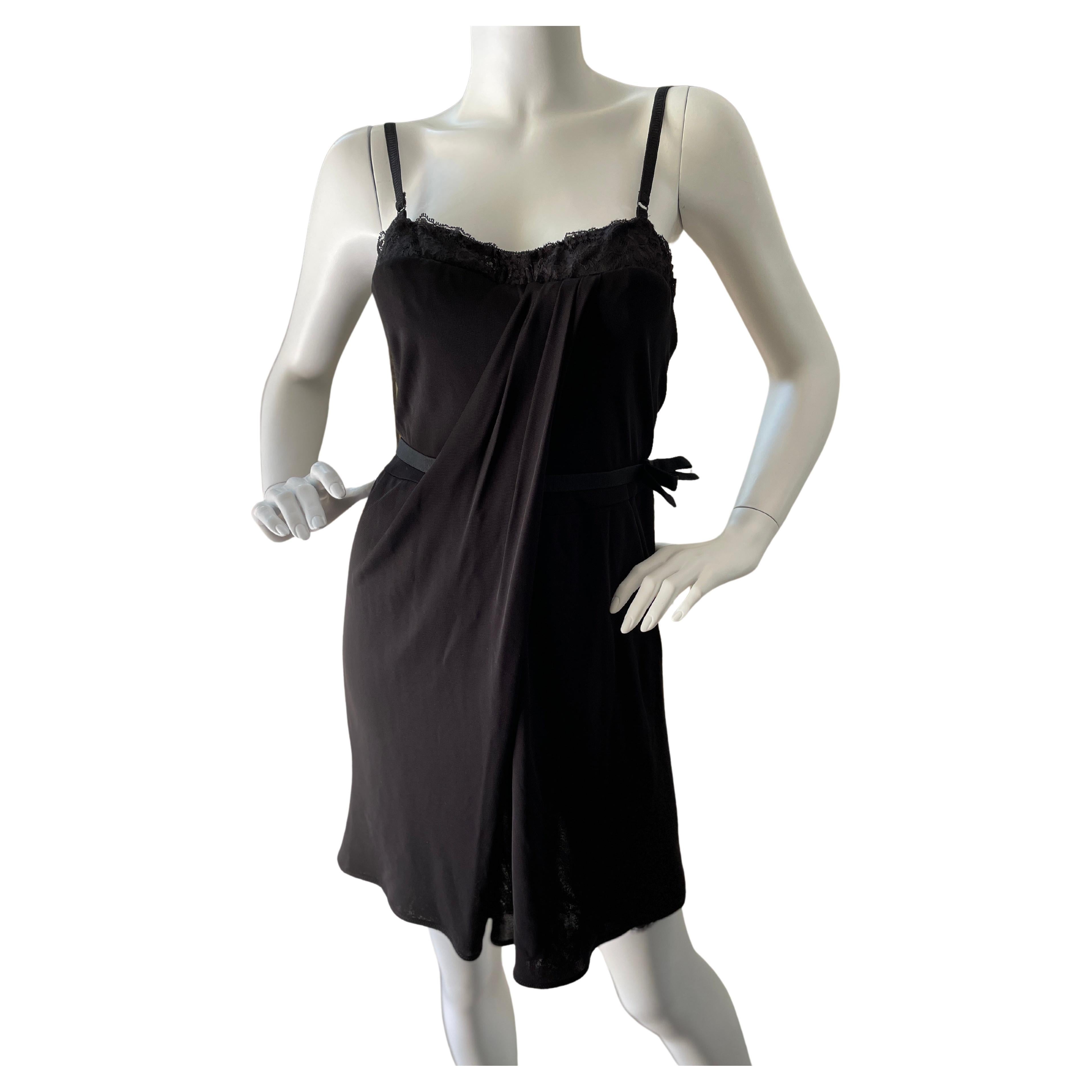 D&G by Dolce & Gabbana Vintage Black Cocktail Dress with Inner Corset NWT For Sale