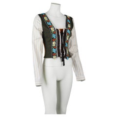 Top corsé D&G by Dolce & Gabbana Vintage Otoño/Invierno 2002 Tirol