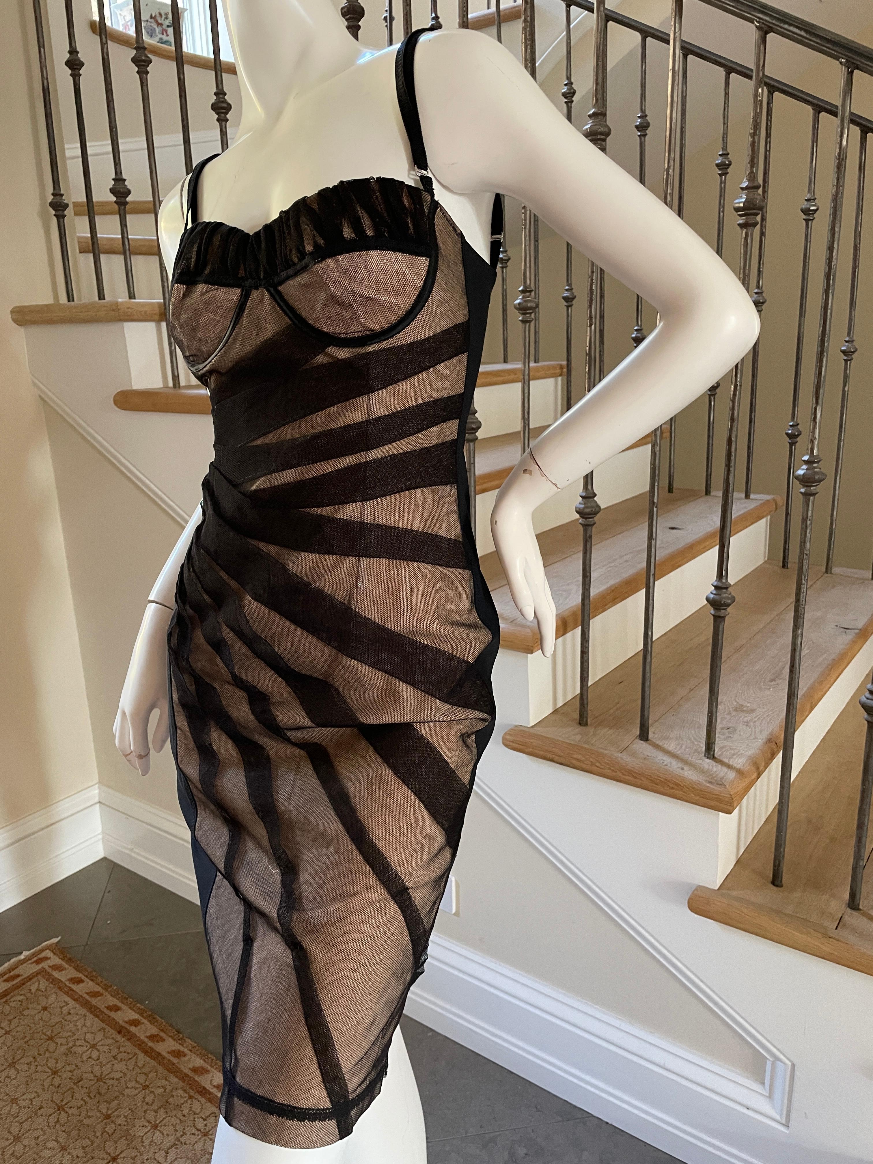 D&G by Dolce & Gabbana Vintage Lace Trim Cocktail Dress New w Tags For Sale 1