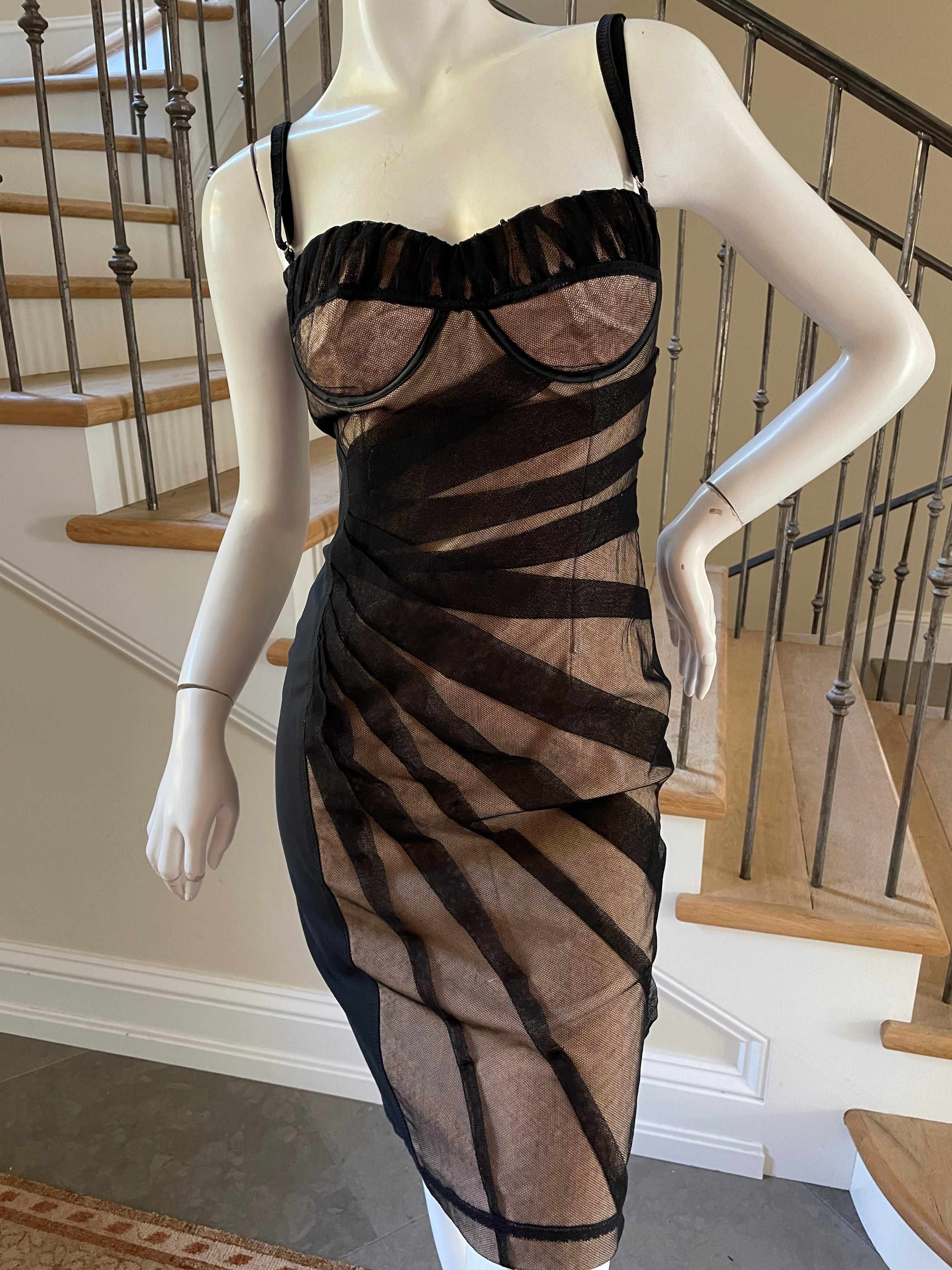 D&G by Dolce & Gabbana Vintage Lace Trim Cocktail Dress New w Tags For Sale 2