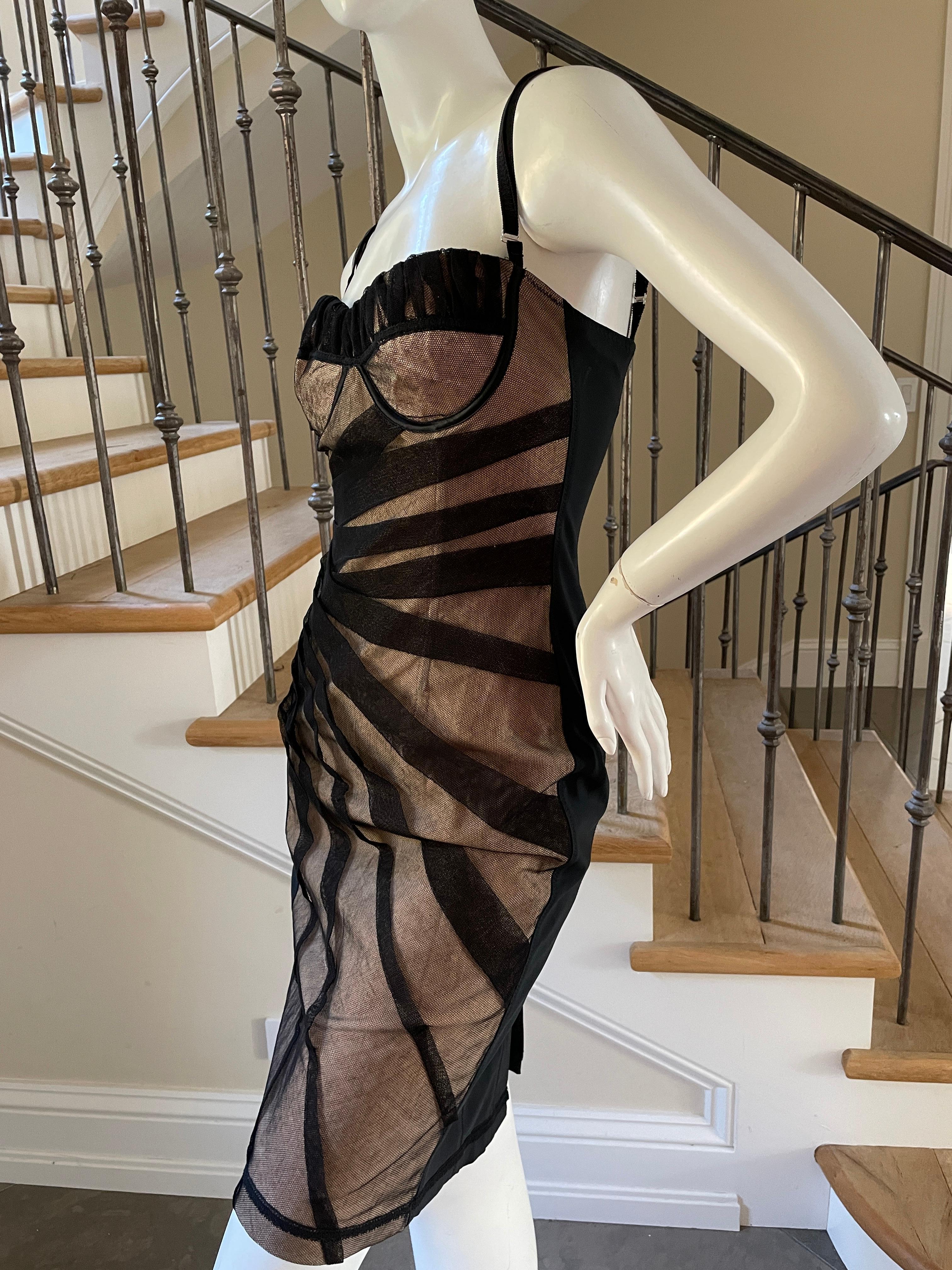 D&G by Dolce & Gabbana Vintage Lace Trim Cocktail Dress New w Tags For Sale 3