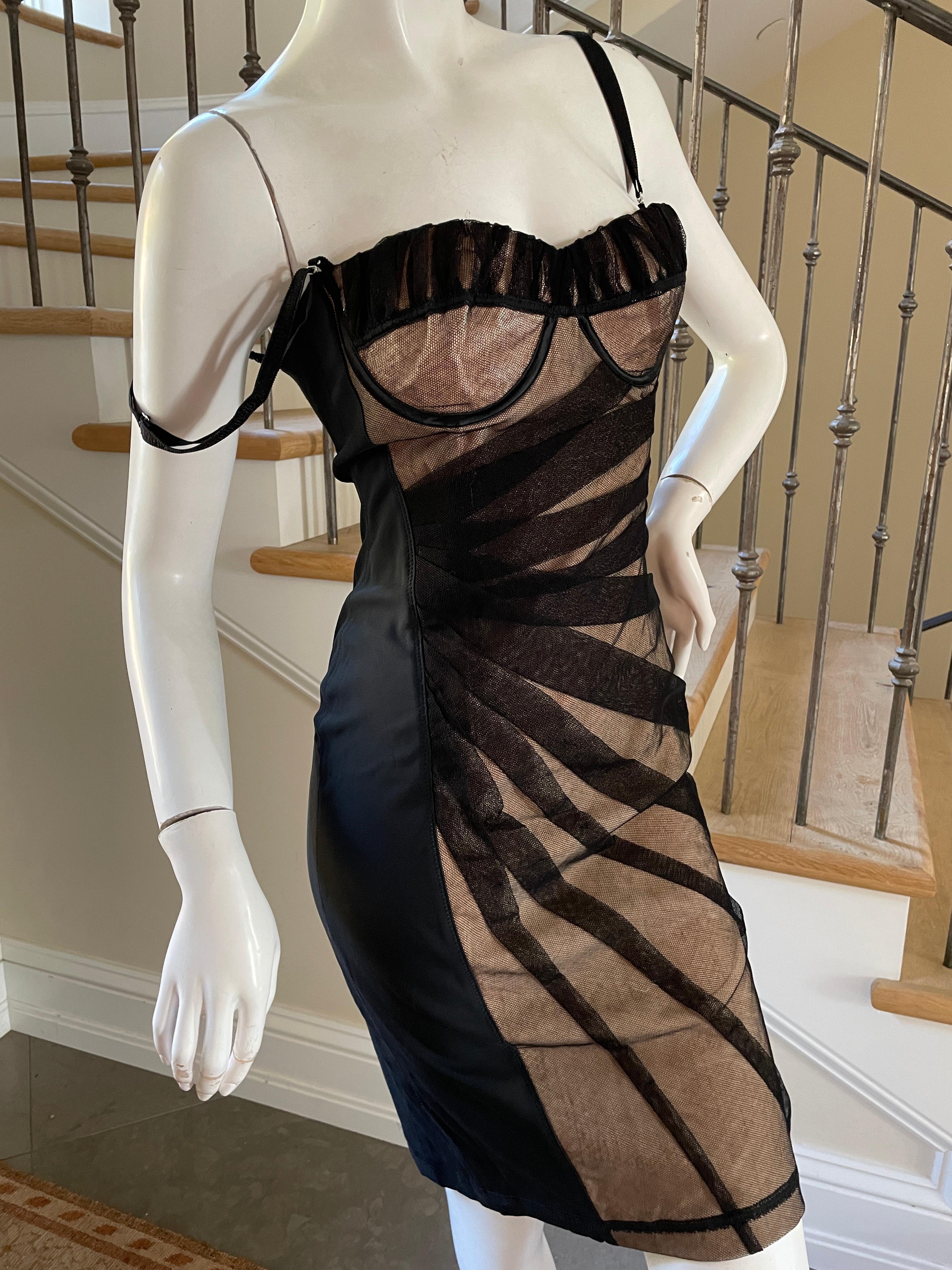 D&G by Dolce & Gabbana Vintage Lace Trim Cocktail Dress New w Tags For Sale 4