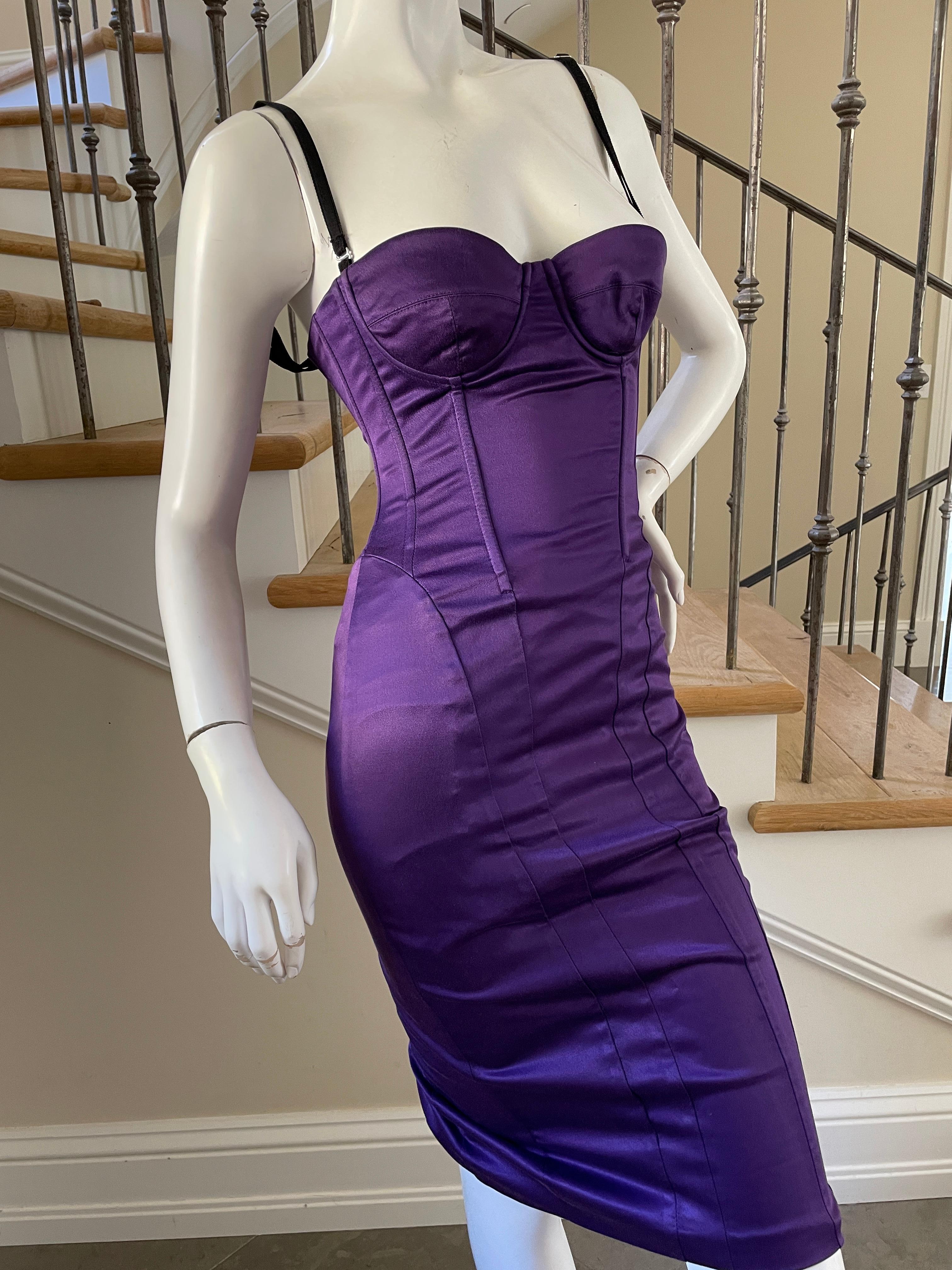 D G By Dolce And Gabbana Vintage Purple Corset Cocktail Dress For Sale At 1stdibs