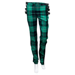 D&G by Dolce&Gabbana F/W 2003 Tartan Bondage Grüne Hose