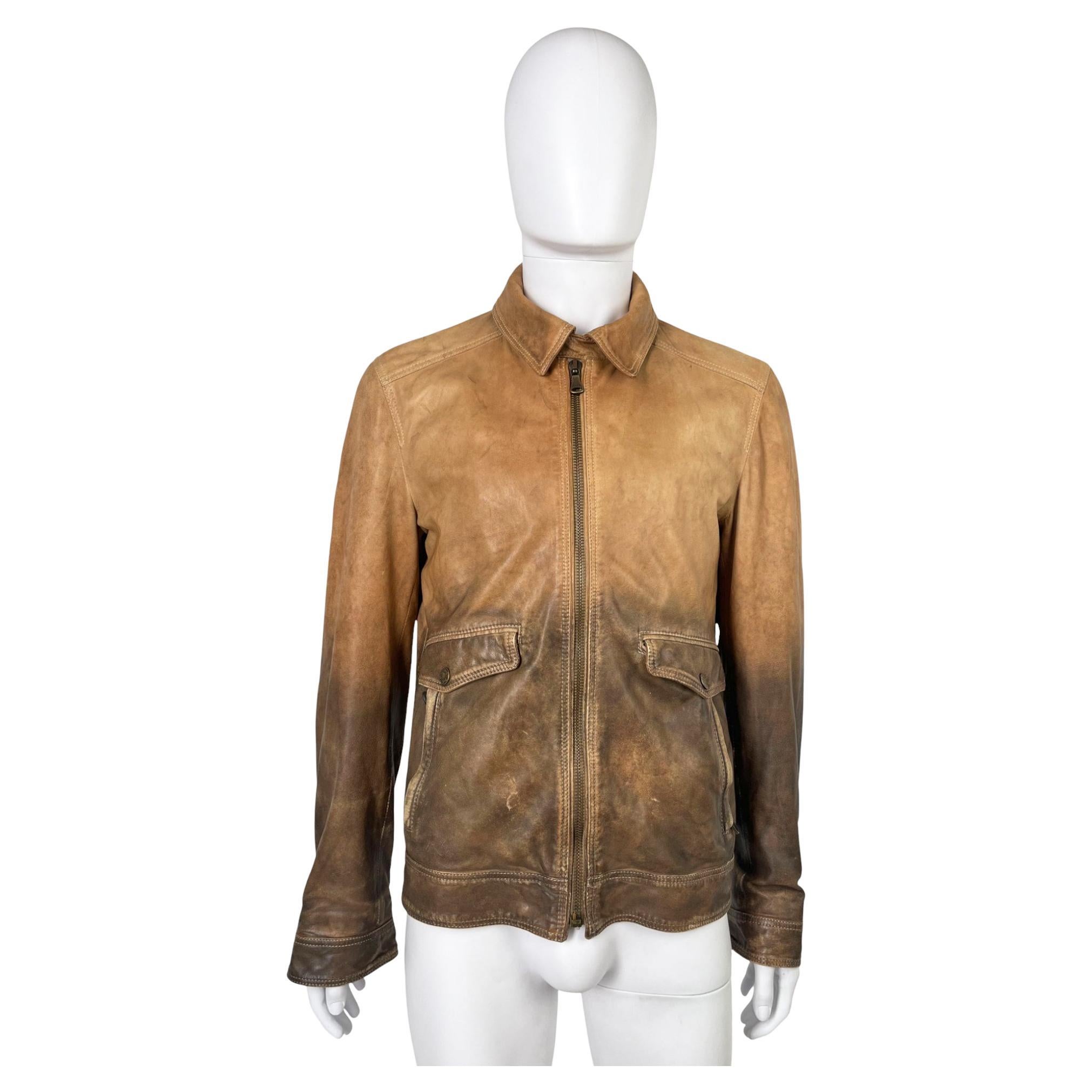 D&G by Dolce&Gabbana S/S 2010 Faded Dirty Leather Jacket