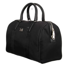 D&G - Sac cabas Weekender en toile avec sangle à logo et détails en cuir noir