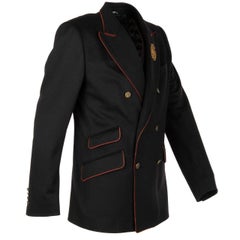 D&G Kaschmirjacke Weste Ensemble SICILIA mit besticktem Logo Crown Schwarz 52