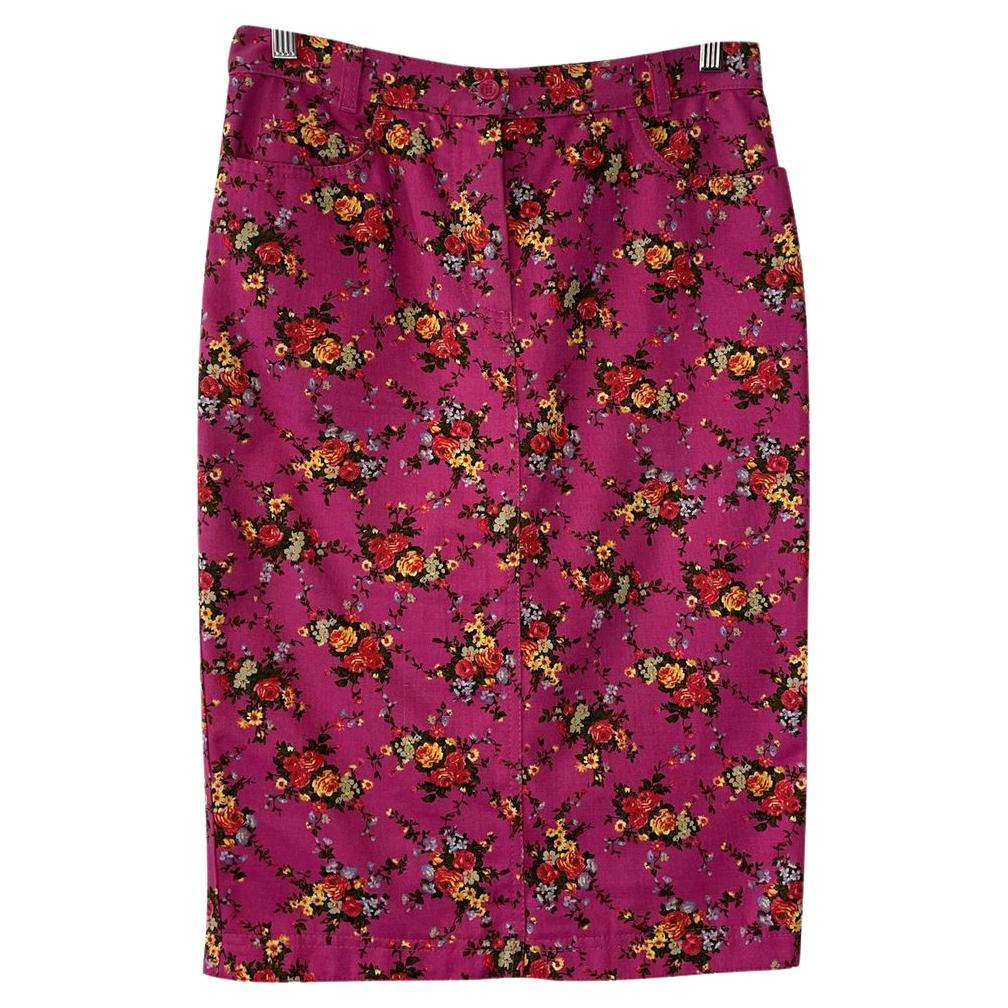 D&G Cotton Mid-Length Skirt in Pink