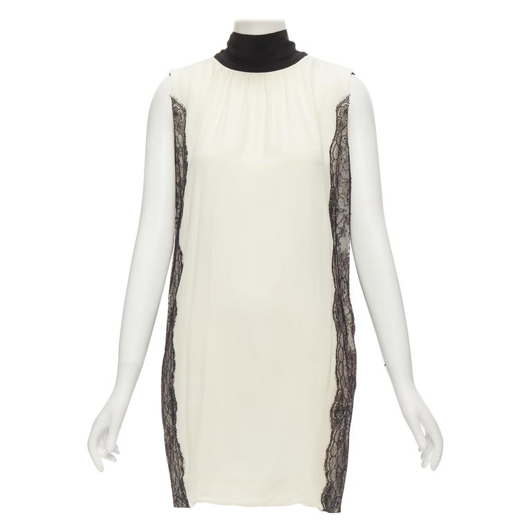 white christmas dresses Aster Crochet Tie Cream Black Strappy Midi Dress main image 1