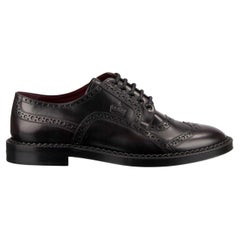 D&G - Crown Formal Calf Leather London Derby Shoes MARSALA Brown EUR 41.5