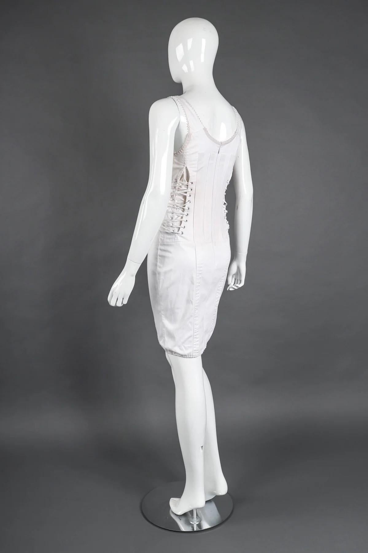 D&G Dolce and Gabbana Bondage Corset Lace Up Bustier Strap Cargo Corset Dress For Sale 1