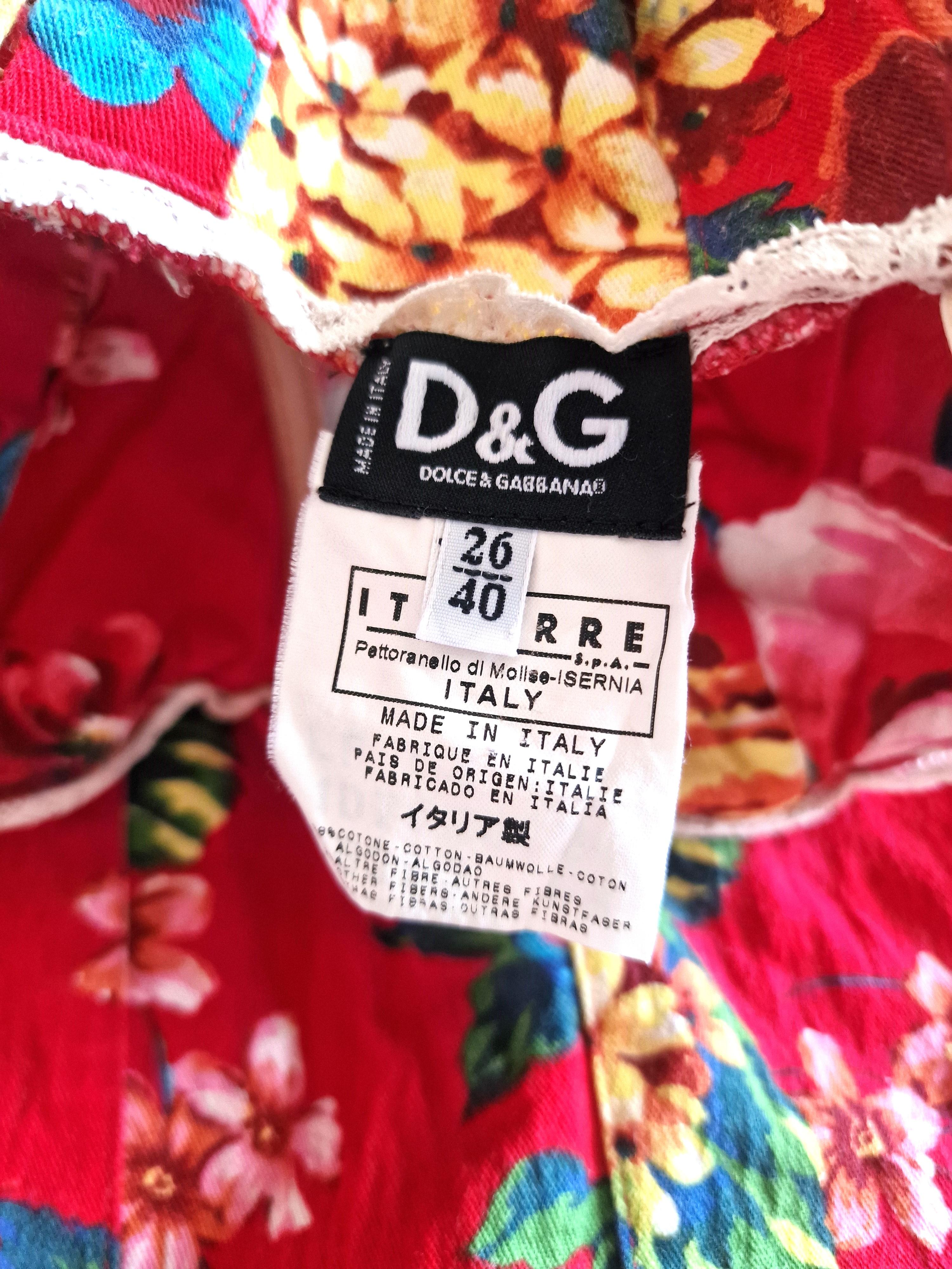 D&G by DOLCE & GABBANA Floral Corset Lace Up Bustier Cocktail Top Corsetto Dress in vendita 11