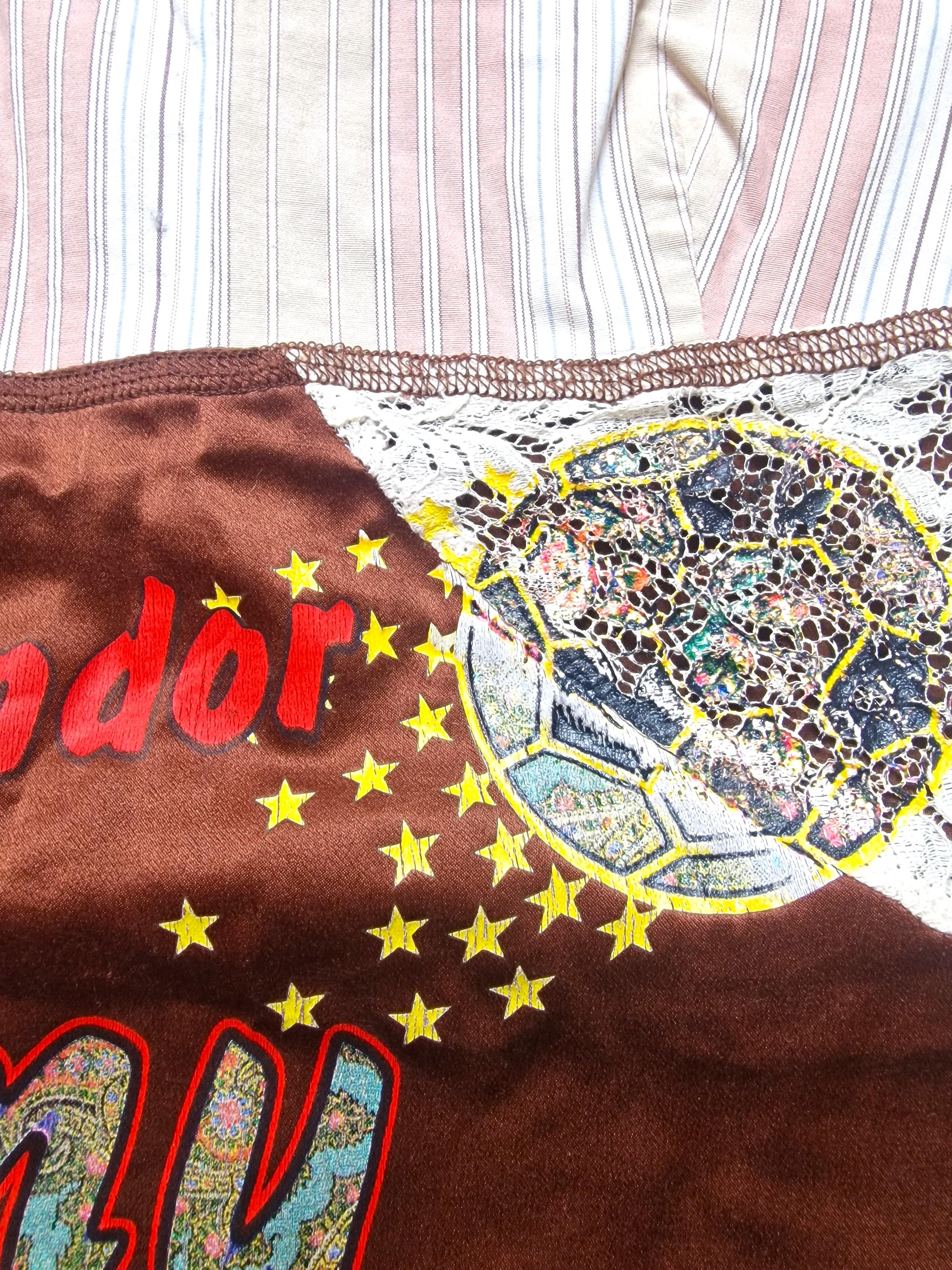 Bustier Vintage Dolce & Gabbana - Logo D&G - Satin Noir - Taille M - Occasion En Parfait état