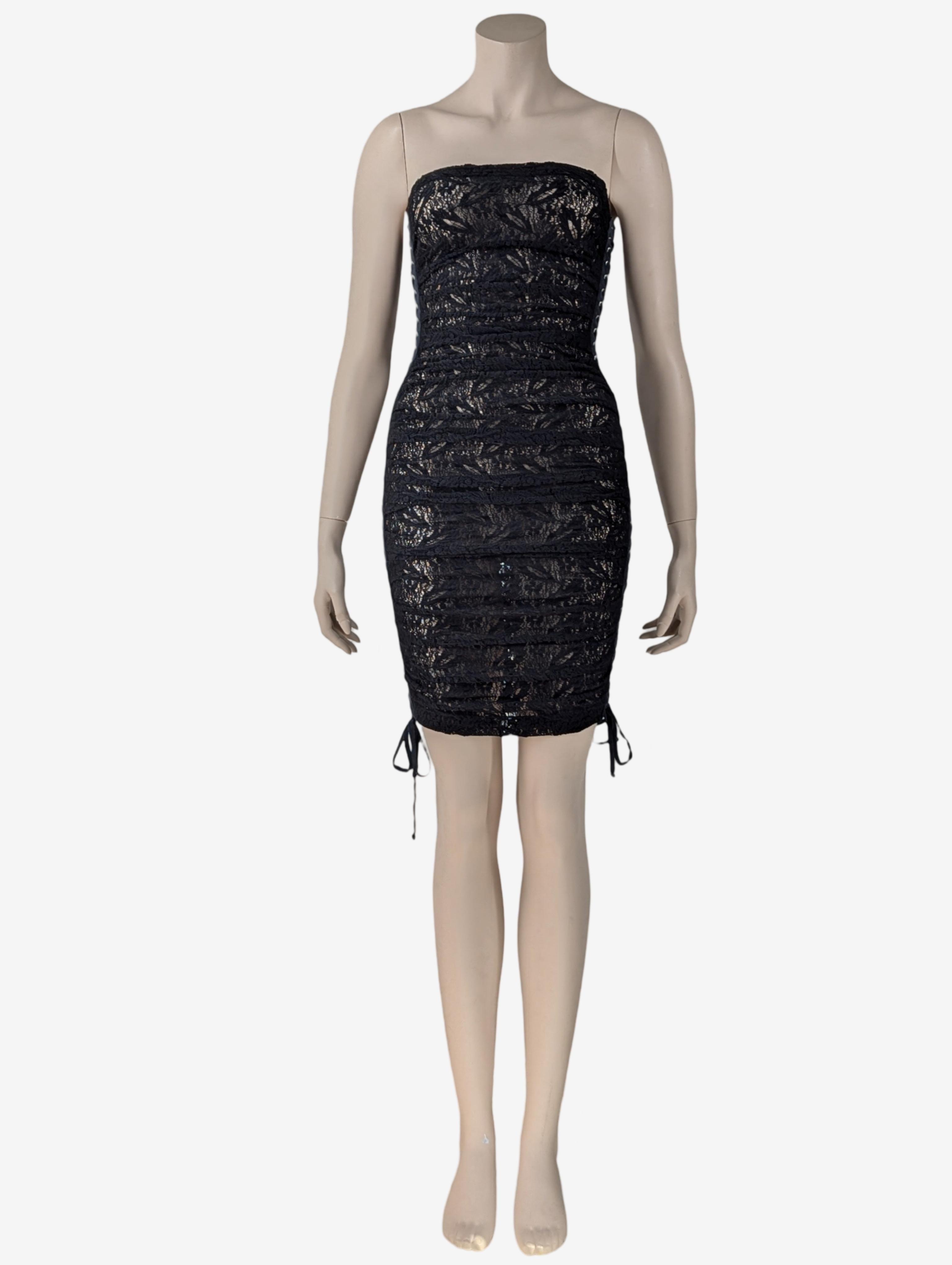 D&G Dolce and Gabbana S/S 2007 Laces Bustier Sheer Dress For Sale 5