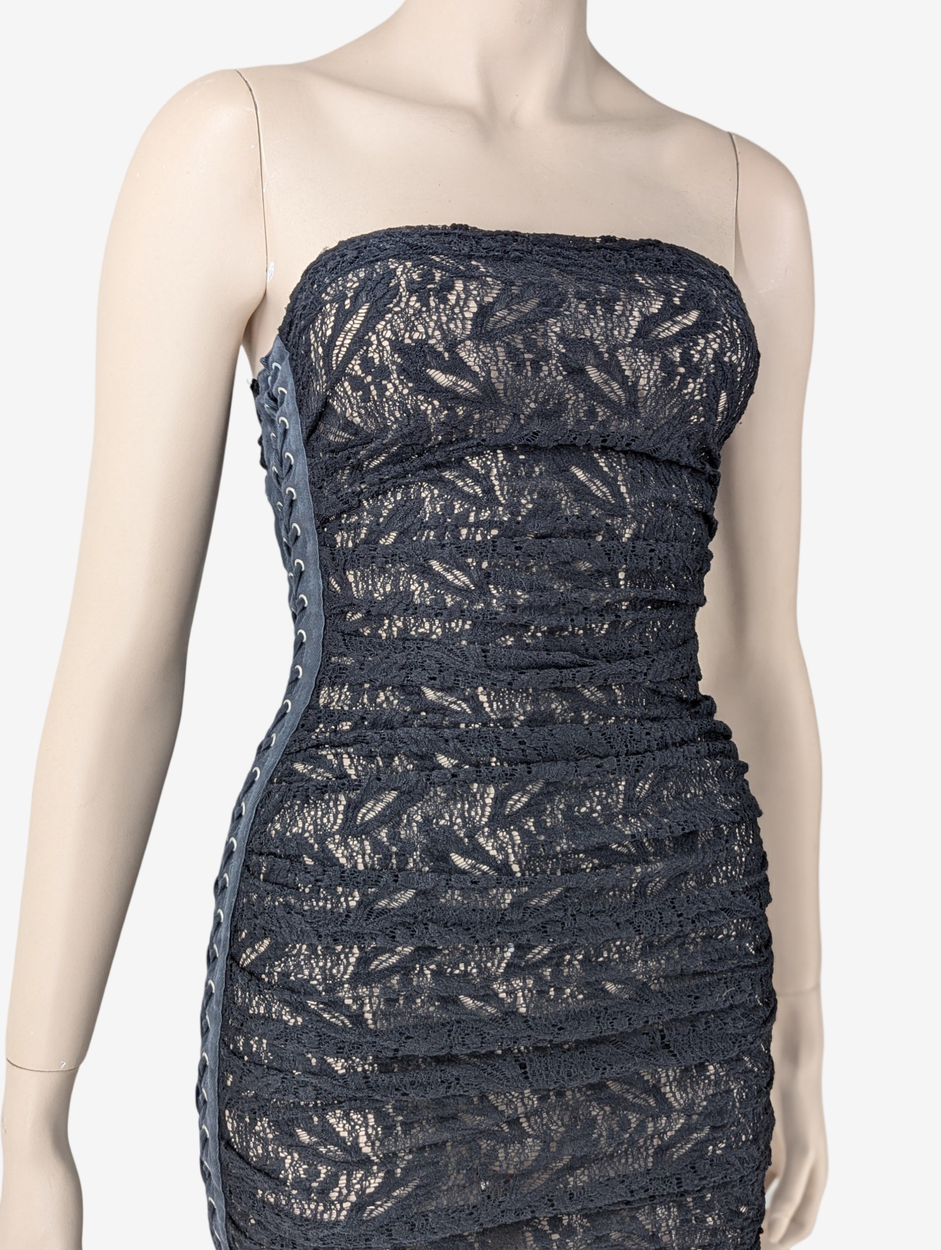 D&G Dolce and Gabbana S/S 2007 Laces Bustier Sheer Dress For Sale 3