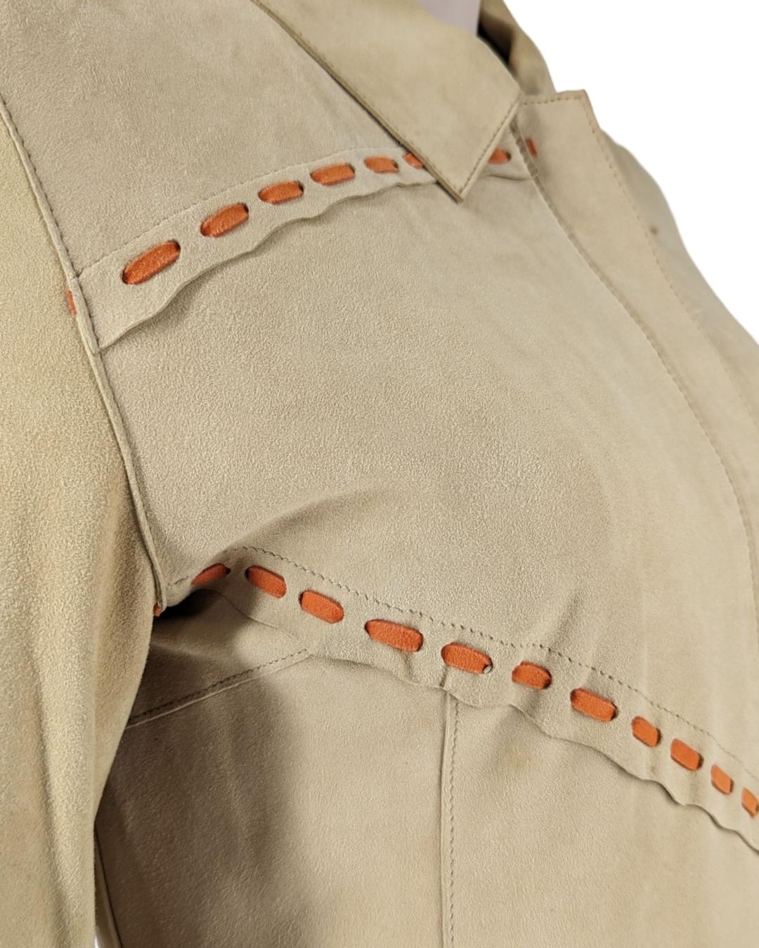 D&G Dolce and Gabbana Suede Leather Brown Set Dress and Jacket 2000s For Sale 9
